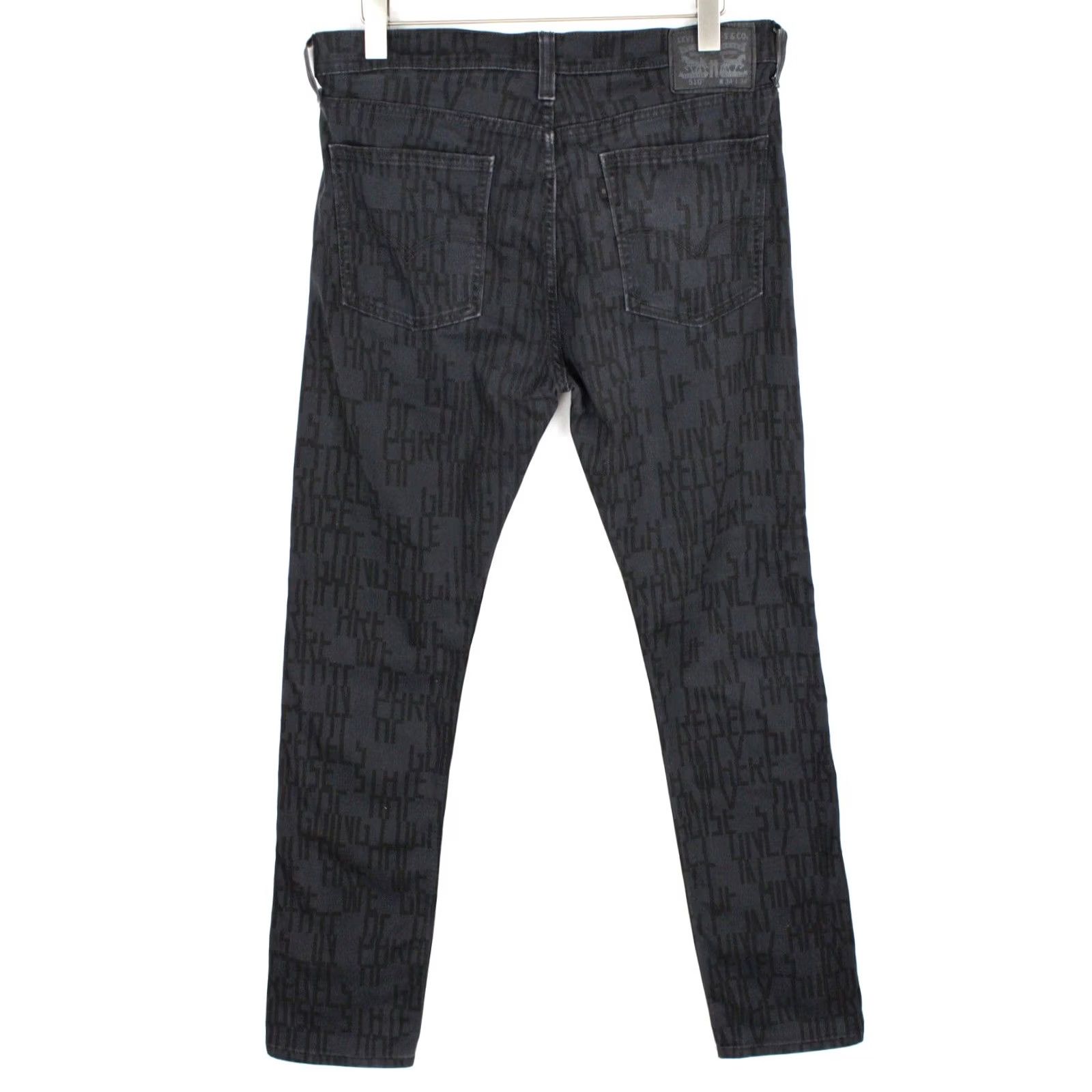 Levi's Levi's 510 Jeans Men's Slim Fit Patterned Denim Pants W34/L34 Black Zip Size US 34 / EU 50 - 2 Thumbnail