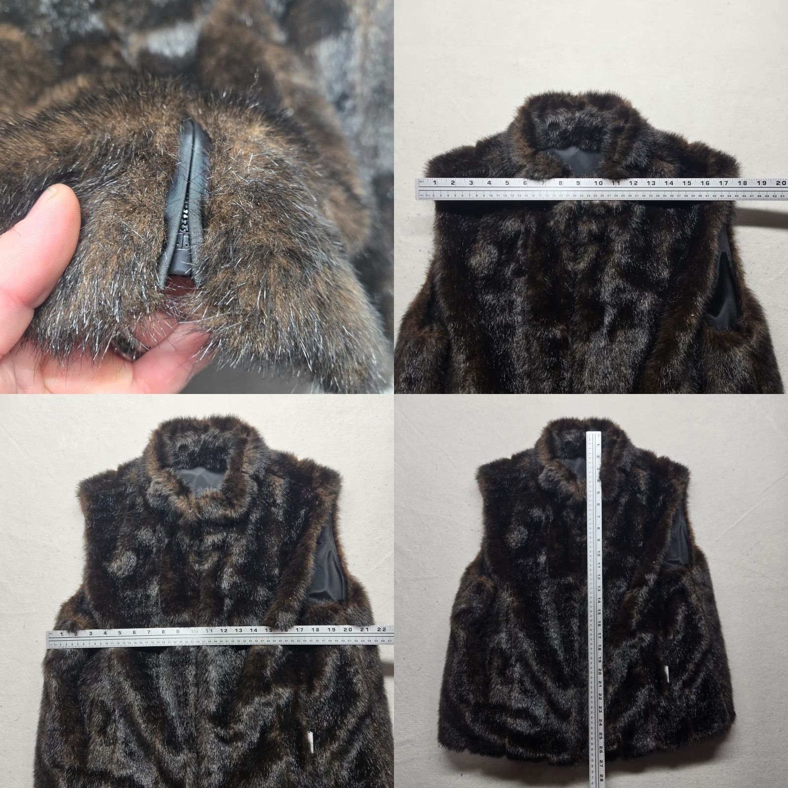 Vintage VINTAGE Giacca Gallery Brown Faux Fur Reversible Zip-Up Vest Women's XL Extra Large Size XL / US 12-14 / IT 48-50 - 8 Thumbnail