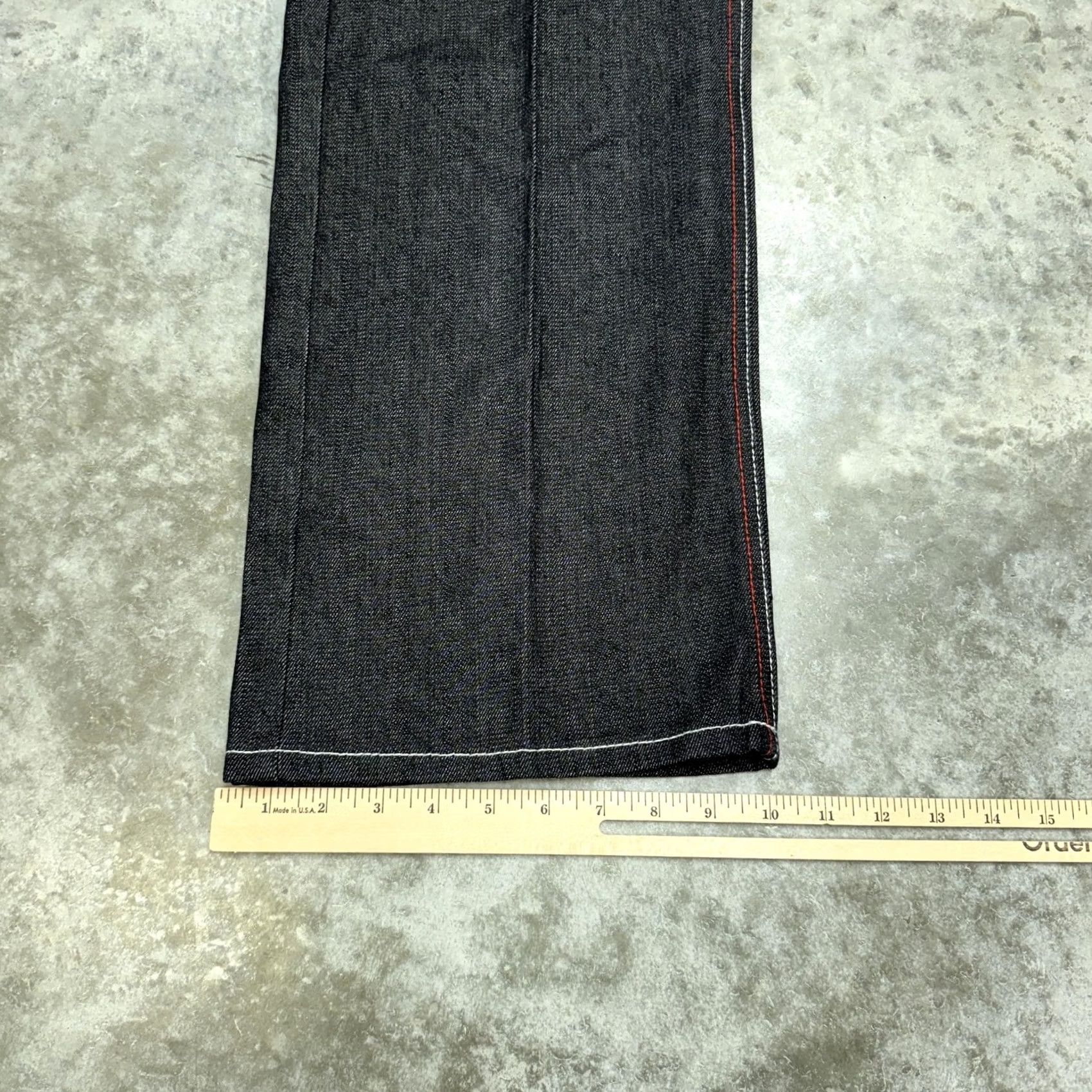 Denime Blue LaqueR Jeans Mens 40x33 Dark Wash Straight Denim Pockets Size US 40 / EU 56 - 7 Thumbnail