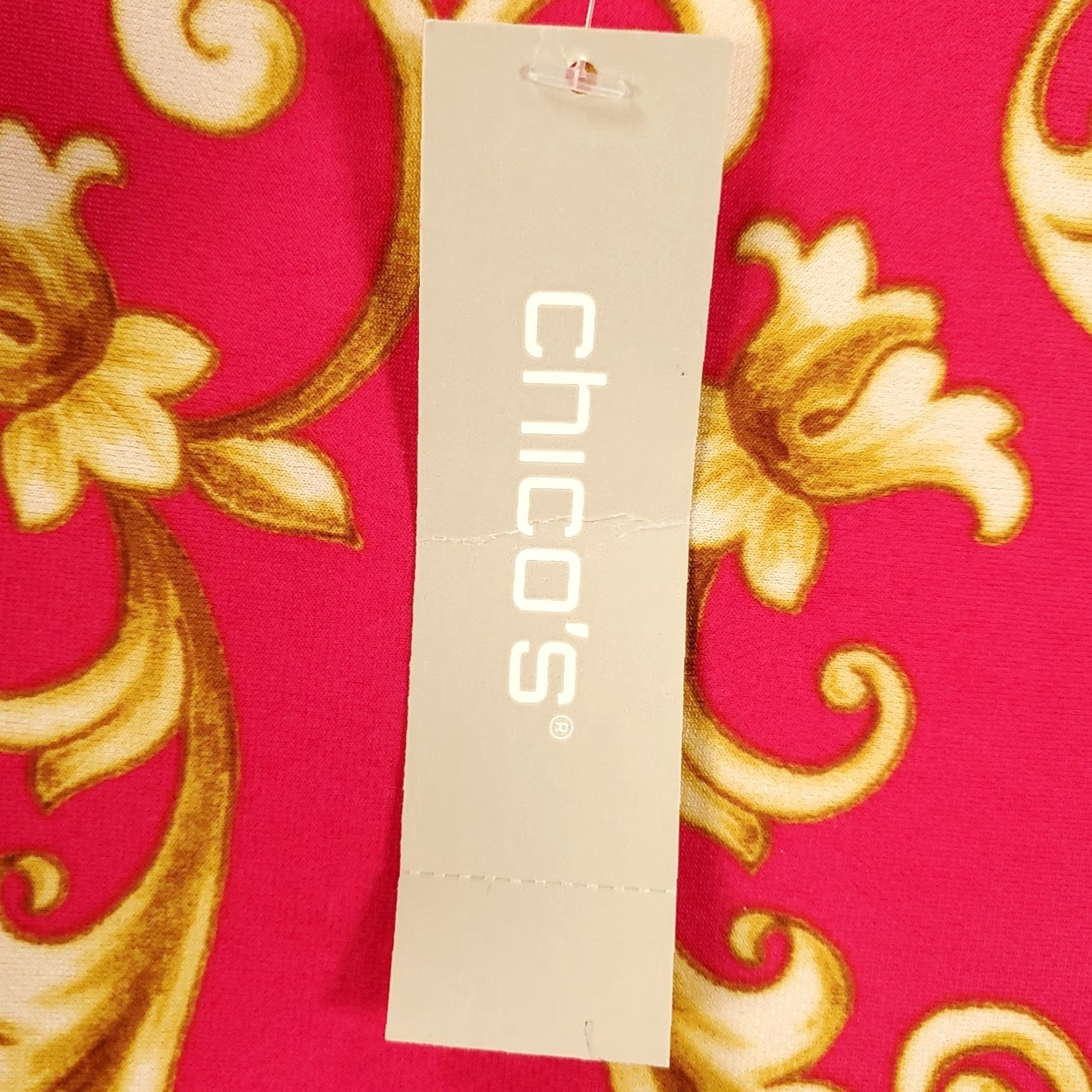 Vintage Chico's Dress Womens M Pink Knee Length Geometric Pullover Ity NWT Size M / US 6-8 / IT 42-44 - 6 Thumbnail