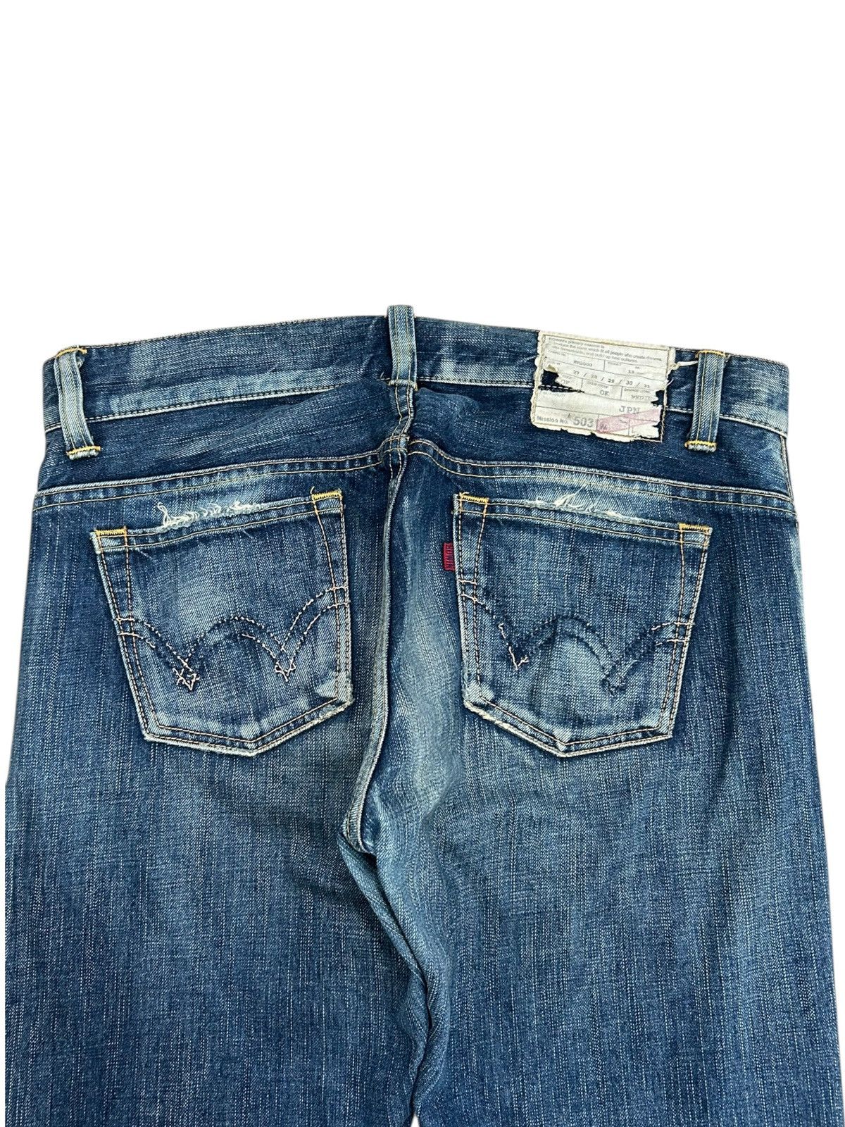 Tornado Mart 90s Flared Edwin 503 Japan Blue Way Unisex Size US 33 - 10 Thumbnail