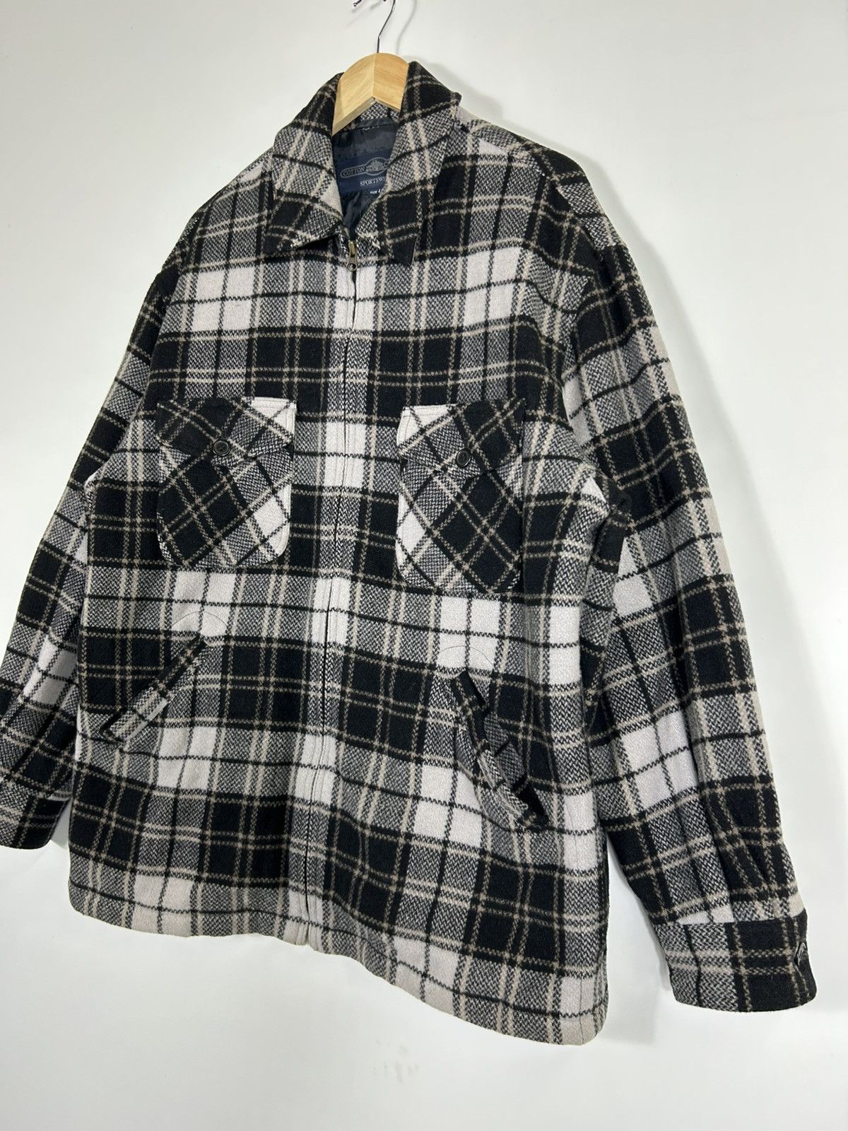 Vintage ⚡️Vintage Cotton Company Flannel Button Chore Shirt Jacket Size US L / EU 52-54 / 3 - 3 Thumbnail