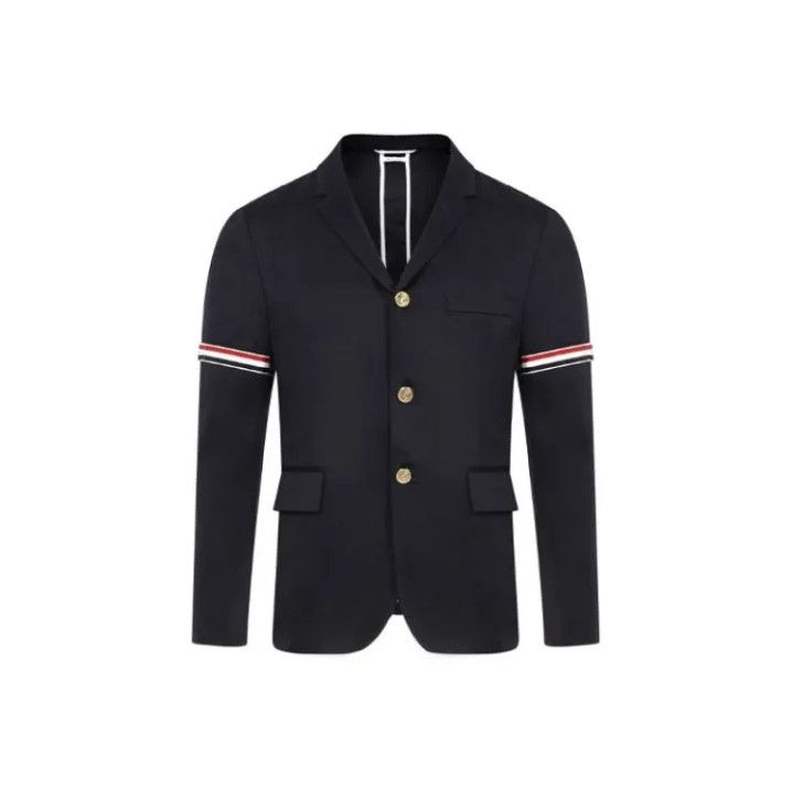 Thom Browne Thom Browne Navy Blue Lightweight Suit Jacket Size US M / EU 48-50 / 2 - 1 Thumbnail