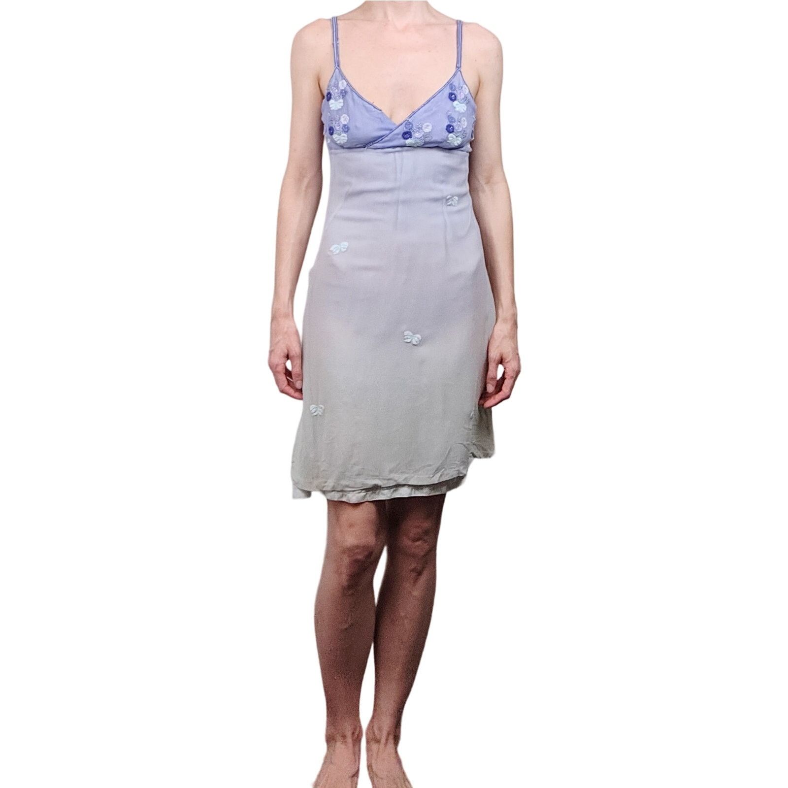 Other Vintage Y2K Anopia Collezioni Silk Ombre Dress Womens 8 Size M / US 6-8 / IT 42-44 - 1 Thumbnail