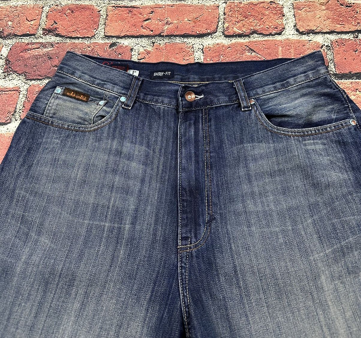 Southpole Vintage Ecko Unltd Denim Shorts Baggy Skater Y2K Wide Leg Size US 36 / EU 52 - 4 Thumbnail