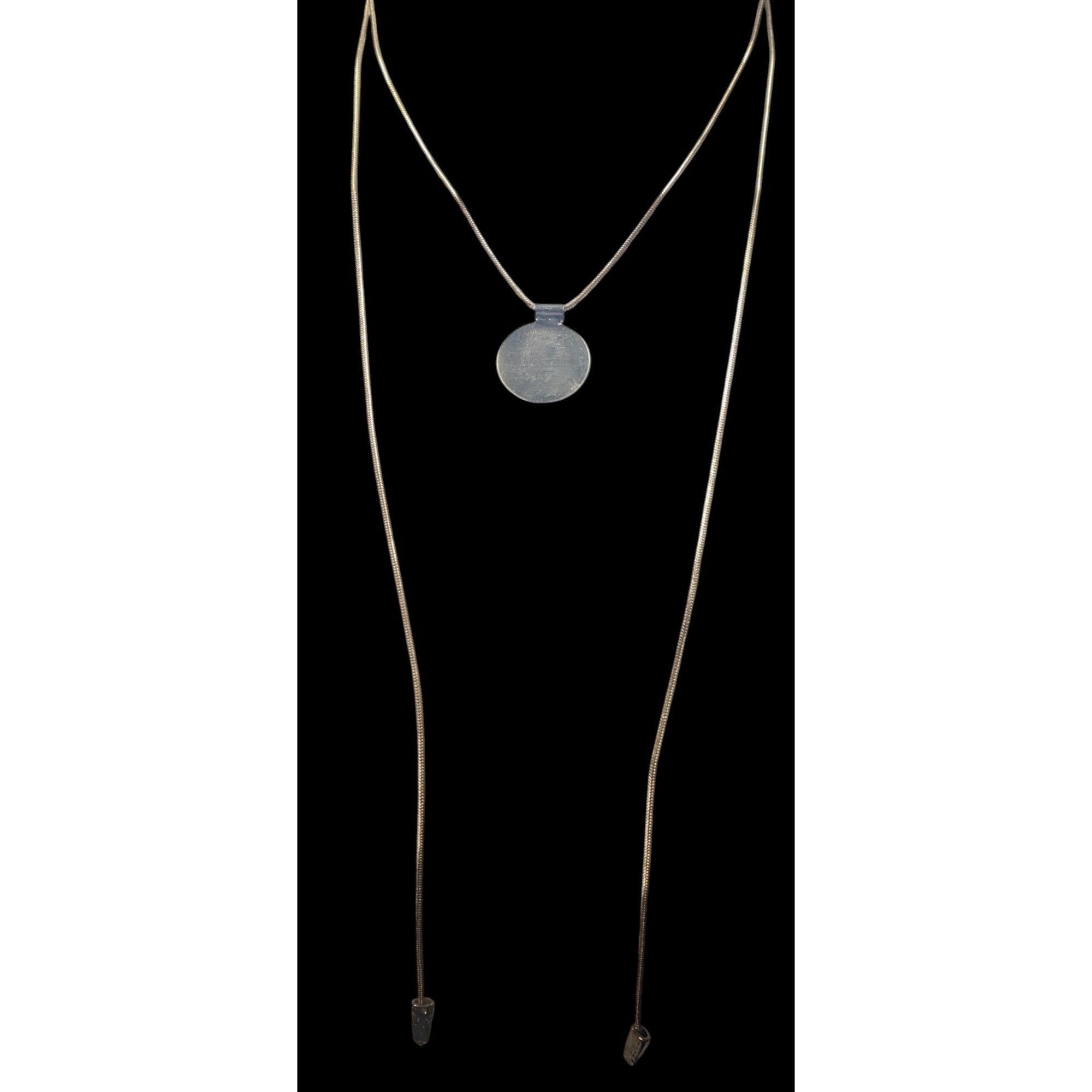 Other Snake Chain Wrap Necklace With Disc Pendant Gold Tone Size ONE SIZE - 4 Thumbnail
