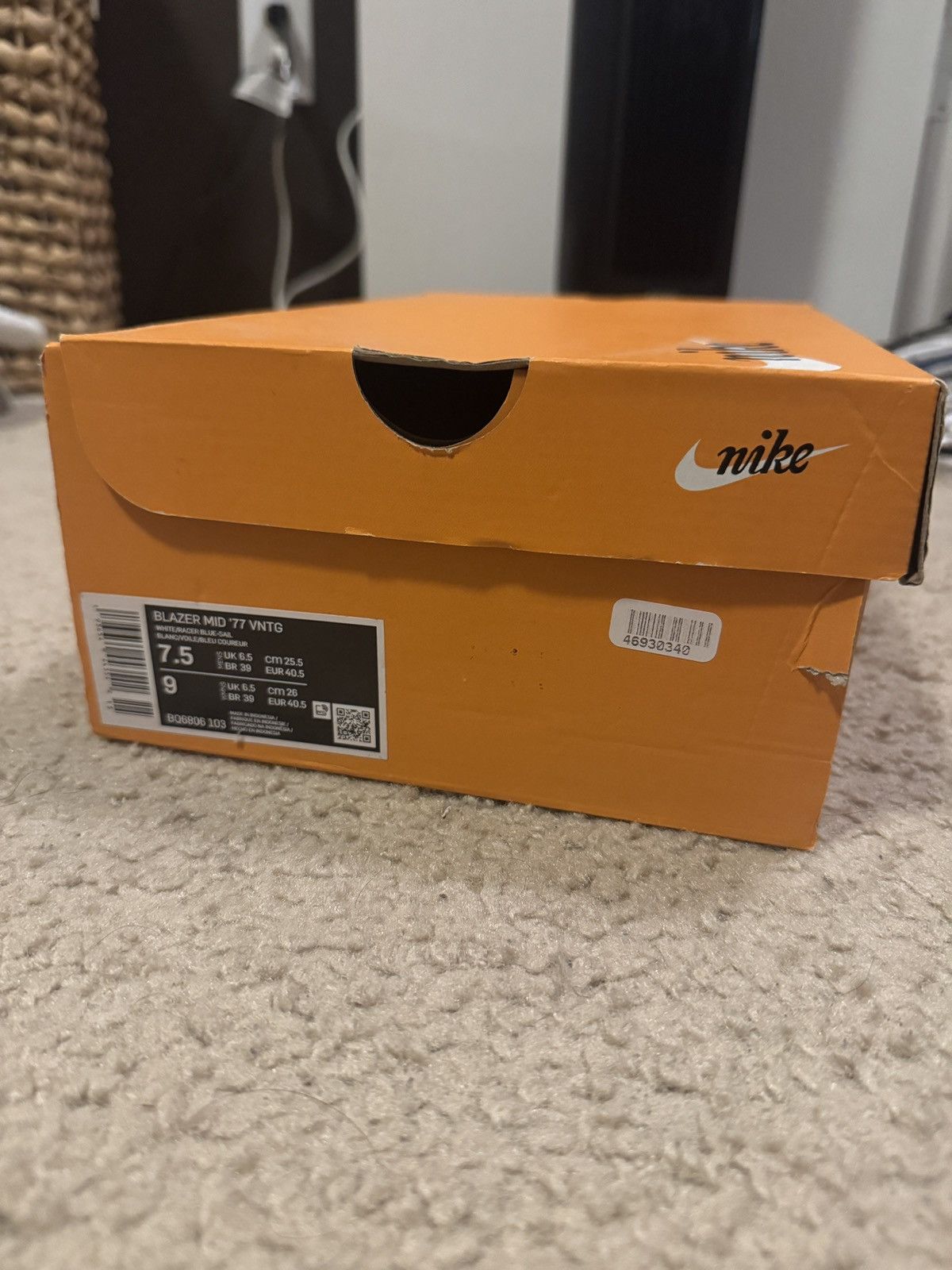 Nike Nike Blazer Mid ‘77 VNTG ‘Racer Blue’ Size US 7.5 / EU 40-41 - 6 Thumbnail