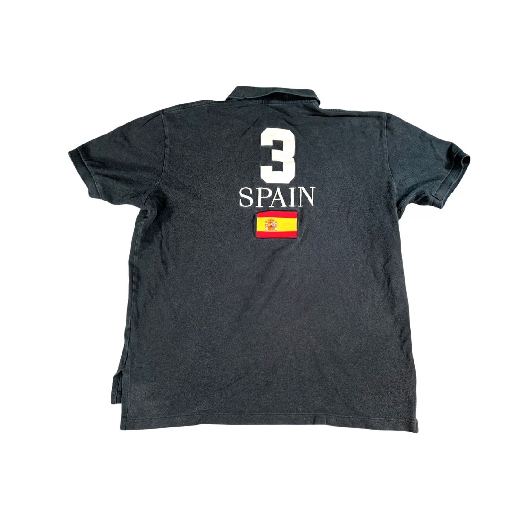 Polo Ralph Lauren VINTAGE Polo Ralph Lauren Polo Shirt Mens XL Black Spain Big Pony Short Sleeve Cotton Size US XL / EU 56 / 4 - 2 Thumbnail