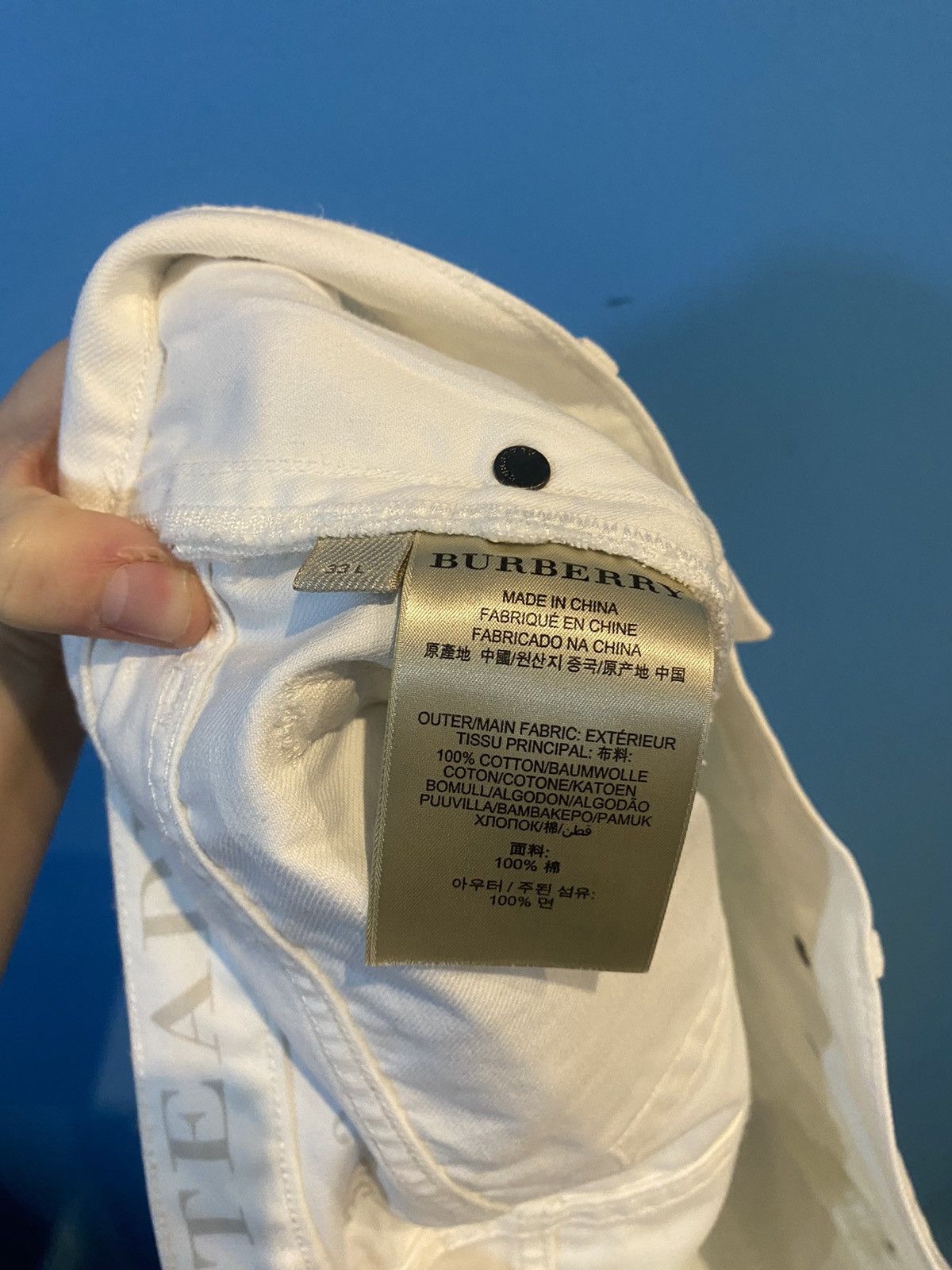 Burberry × Designer Burberry Brit White Pants 33x34 Size US 33 - 8 Thumbnail