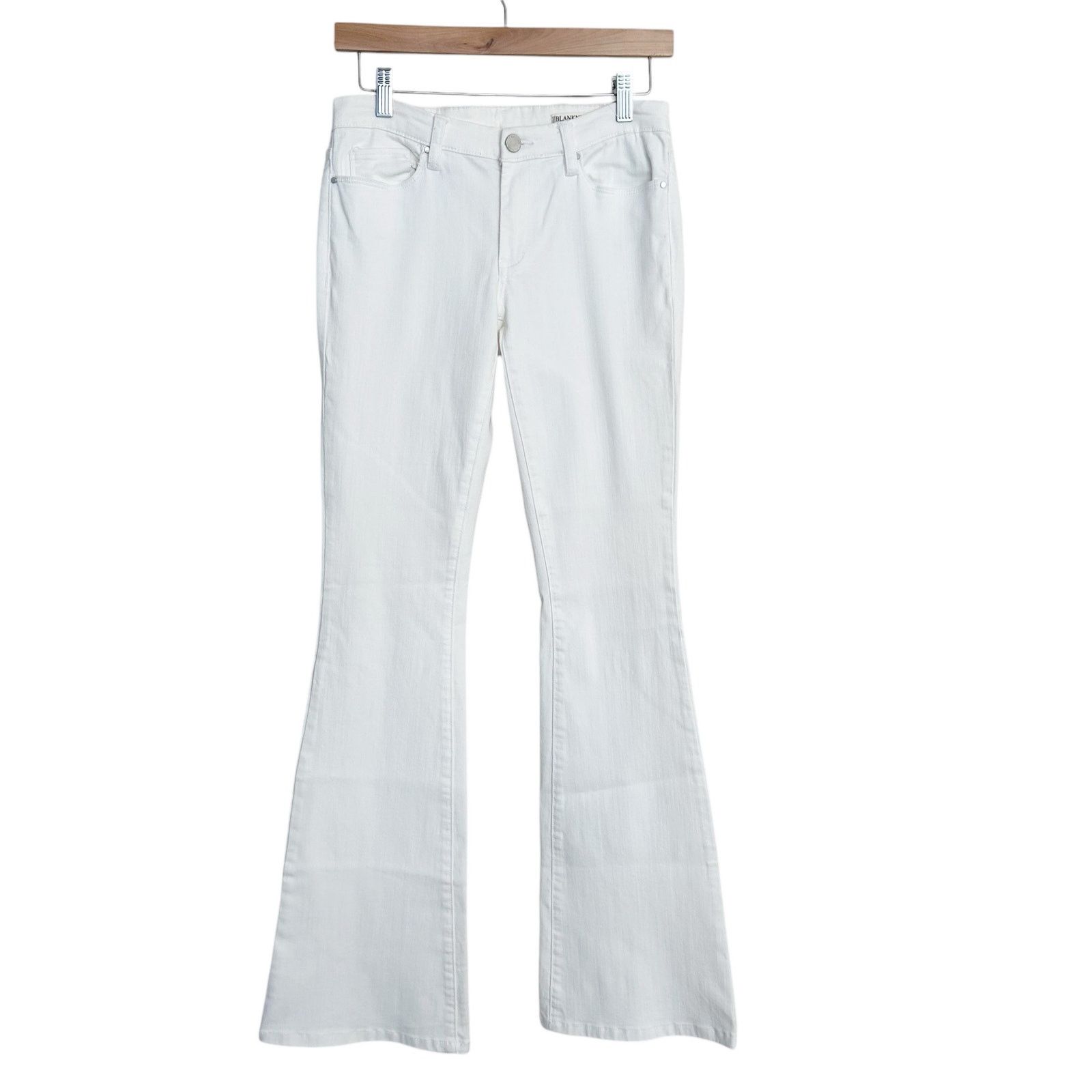 BLANKNYC Blank NYC White Cosmic Flare Jeans Sz 27 Size 27" / US 4 / IT 40 - 1 Thumbnail