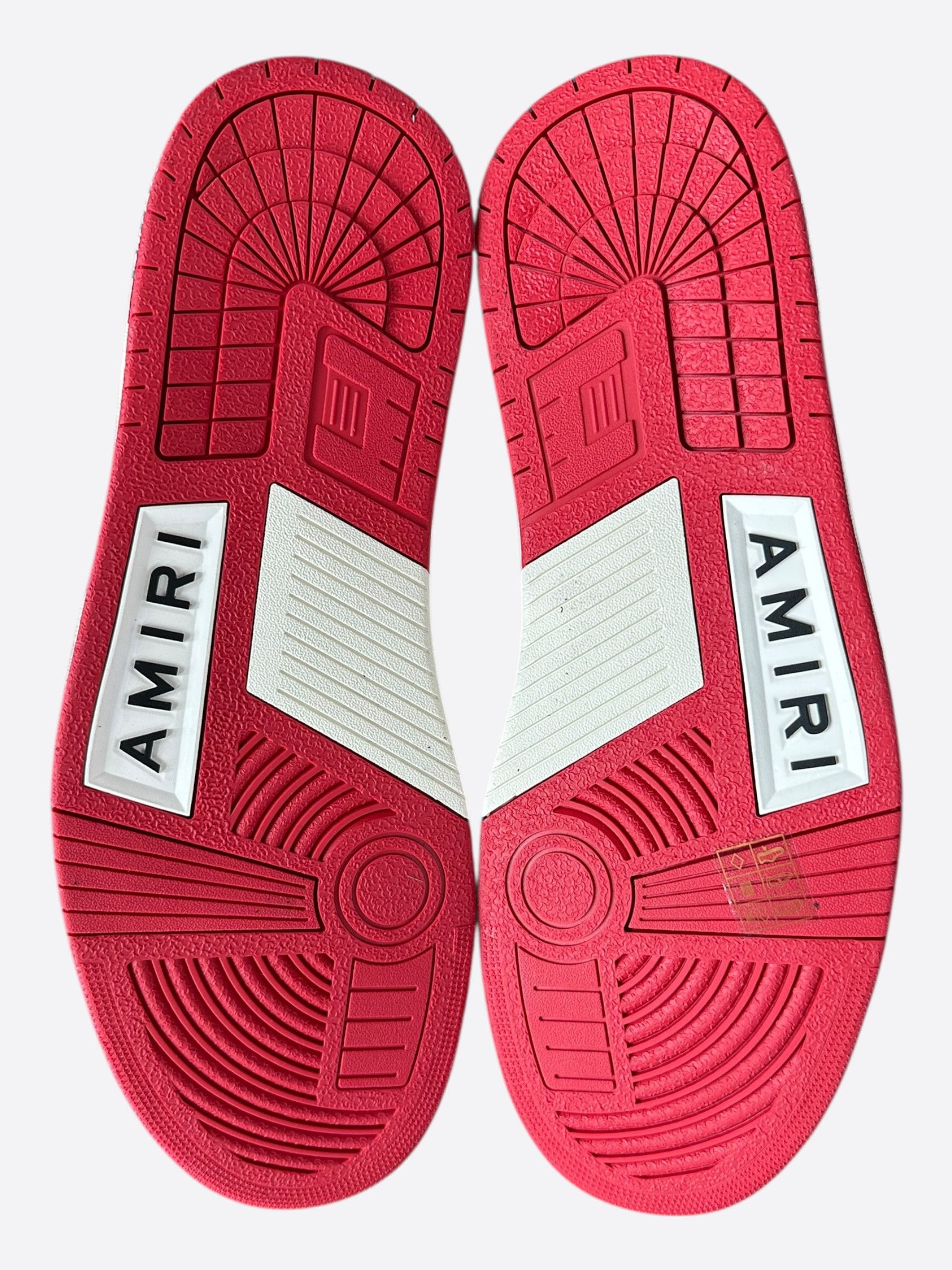Amiri Amiri Red White & Black Skeleton High Top Sneakers Size US 13 / EU 46 - 7 Thumbnail