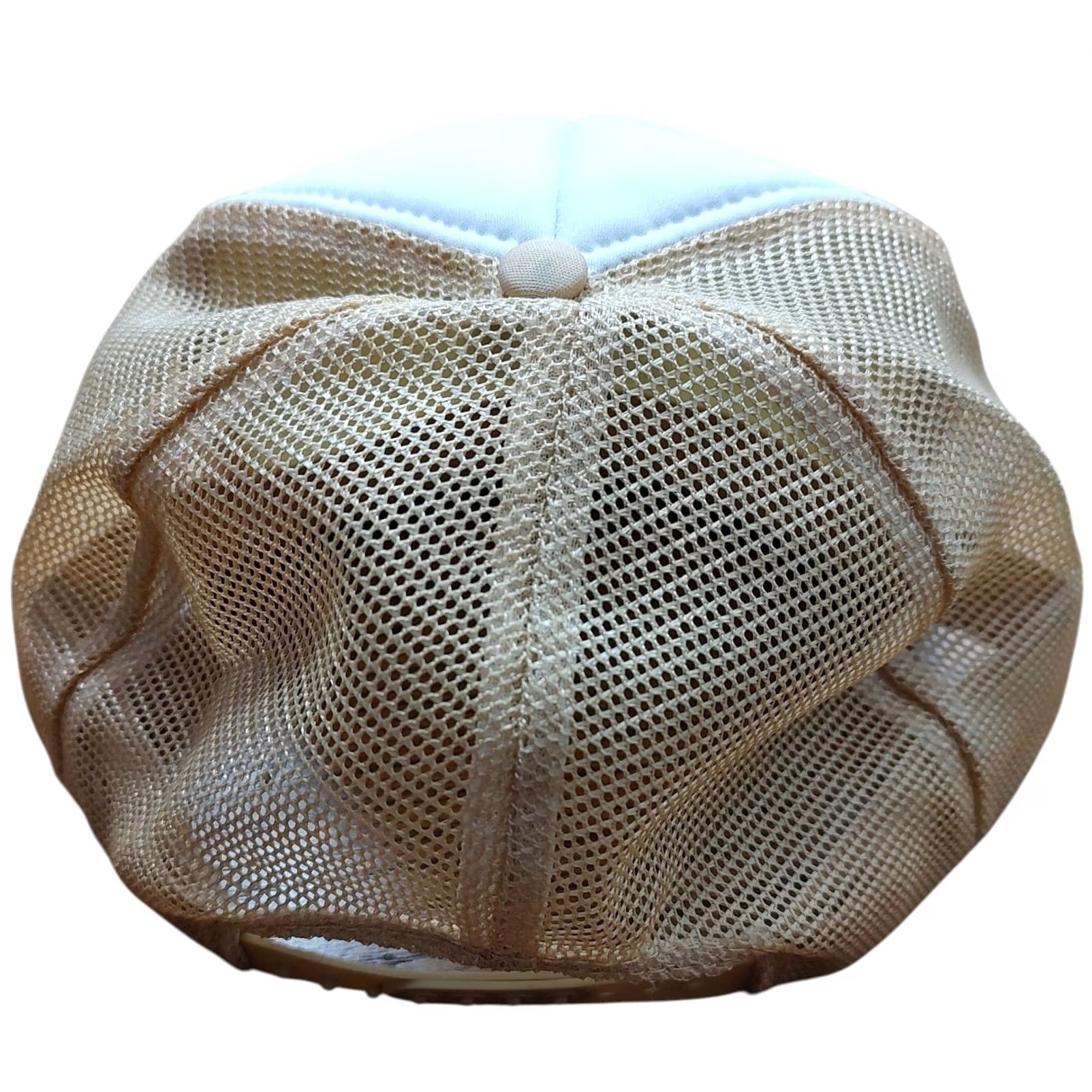 Roper VINTAGE Beige Rope Cap Snap Back Logo Tractor Wood Trucker Hat 90s 80s Mens Size ONE SIZE - 3 Thumbnail
