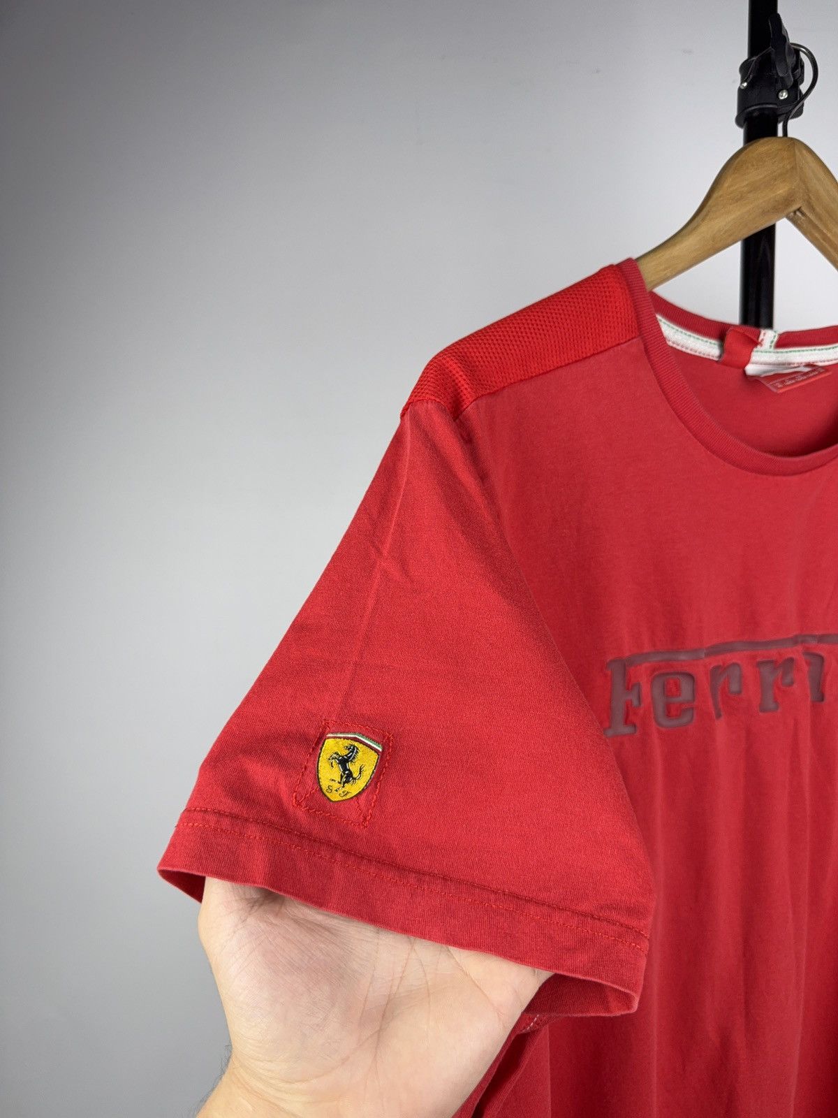 Ferrari Vintage 00s Style Puma Ferrari Big Logo Faded T shirt Size US XL / EU 56 / 4 - 3 Thumbnail