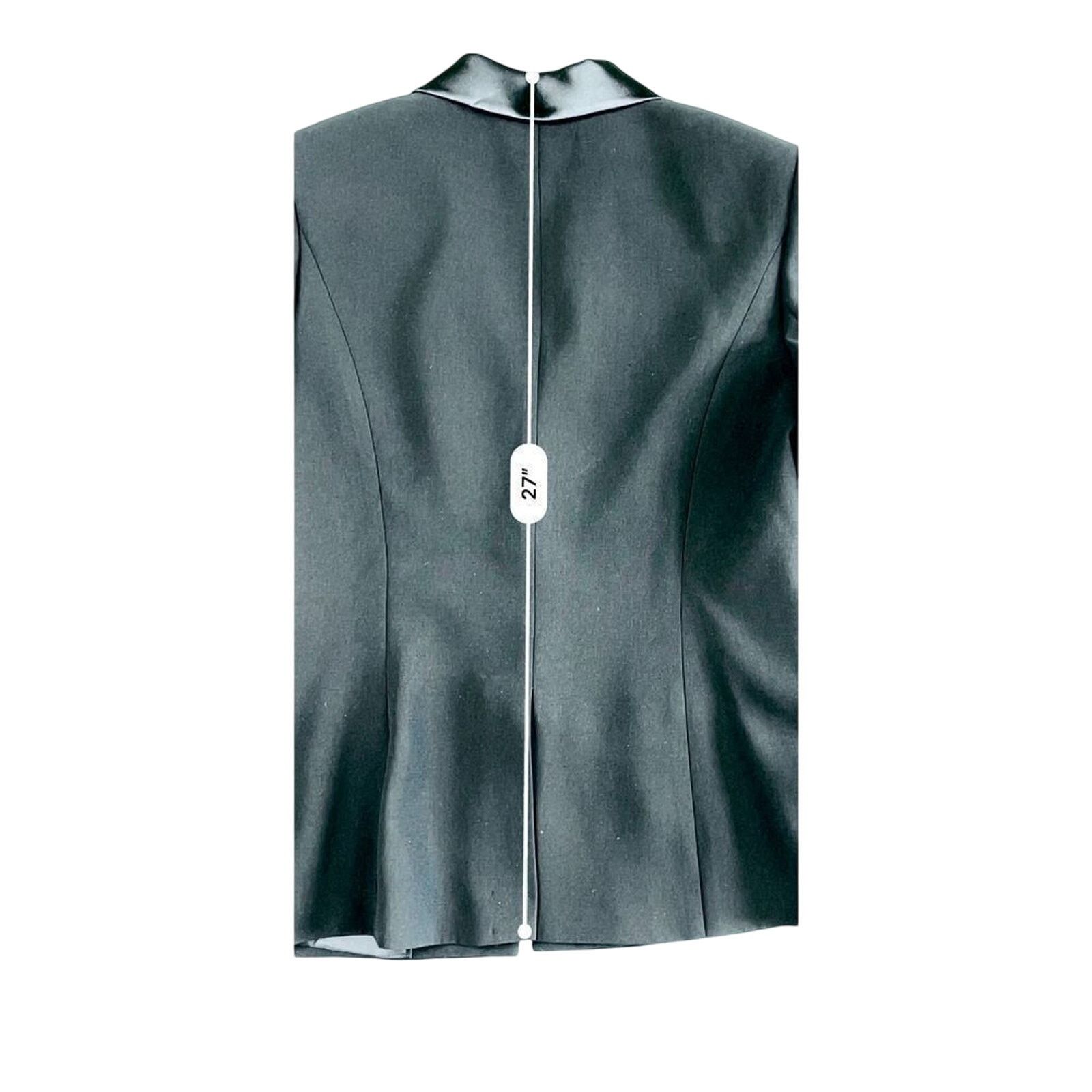 Calvin Klein Calvin Klein Tailored Satin Lapel Crepe Black Blazer 14 Size XL / US 12-14 / IT 48-50 - 10 Thumbnail
