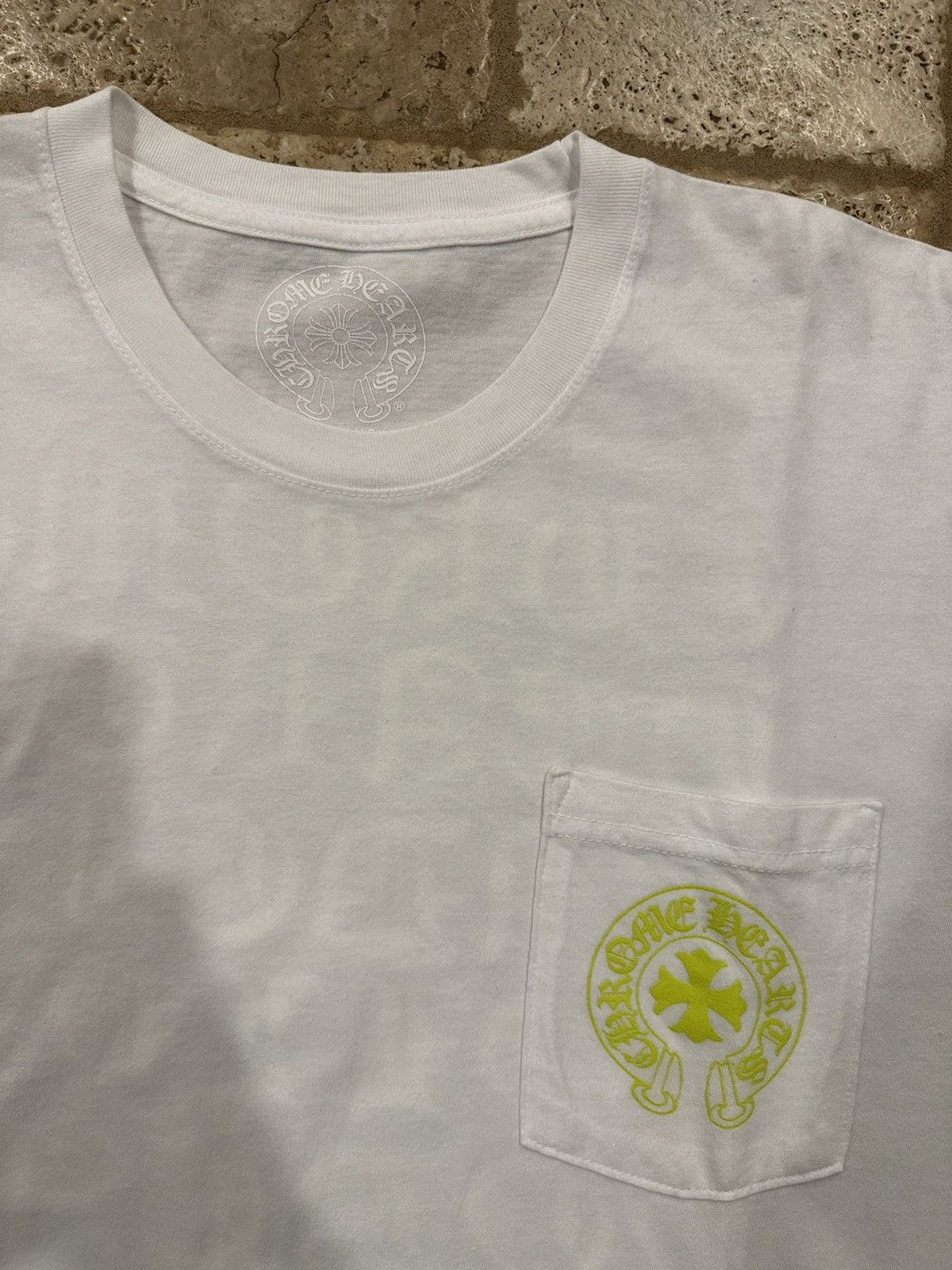 Chrome Hearts Chrome Hearts White / Yellow Script Hollywood T-Shirt Size US XL / EU 56 / 4 - 6 Thumbnail