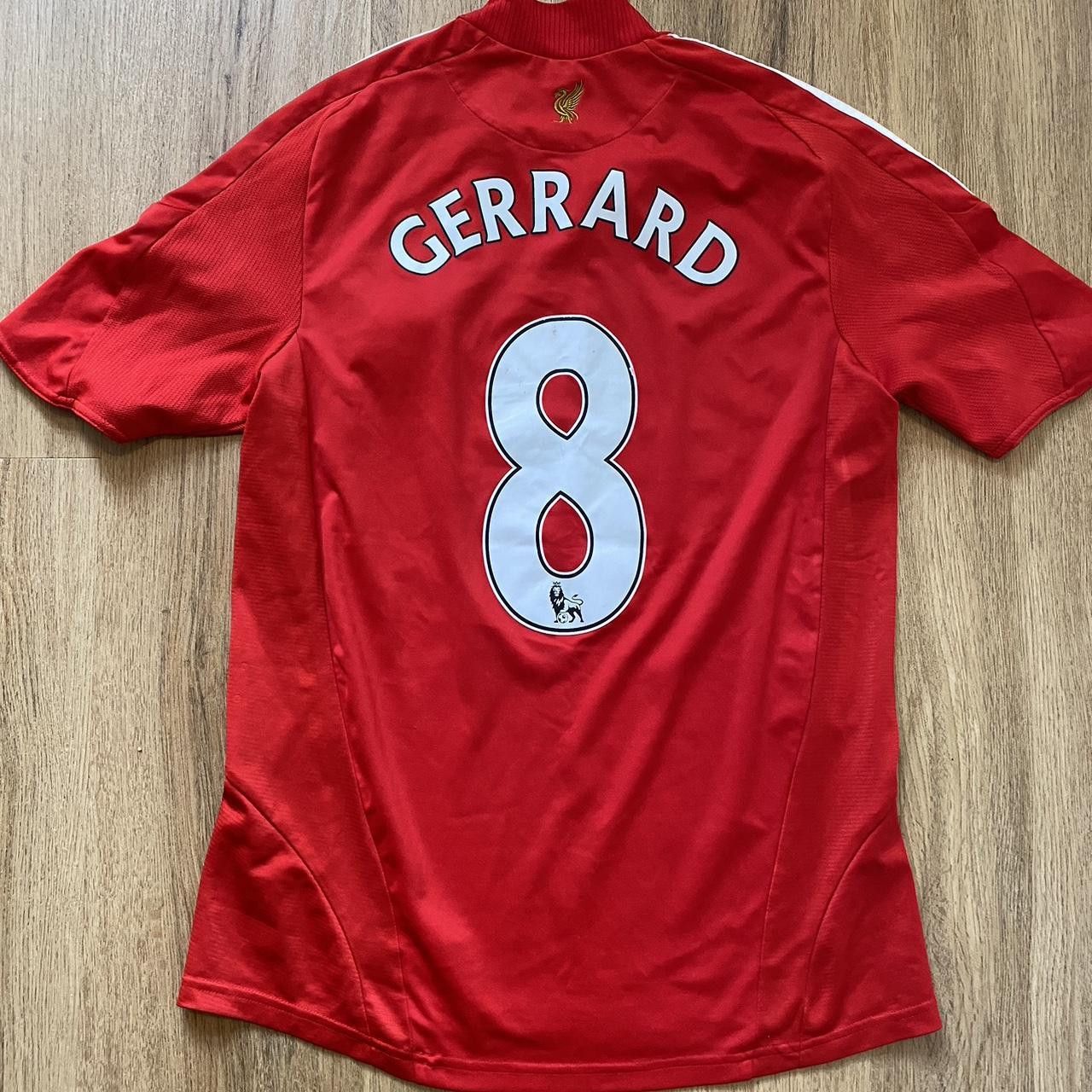 Adidas 2008-09 *8 Gerrard Liverpool Home Adidas Football Shirt Size US S / EU 44-46 / 1 - 1 Thumbnail
