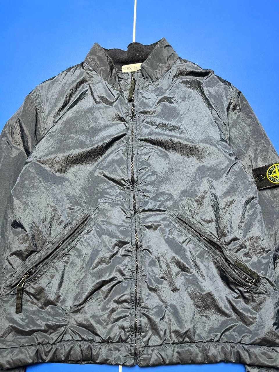 Stone Island Stone Island 2007 Navy Nylon Metal Quilted Bomber Jacket Size US M / EU 48-50 / 2 - 4 Thumbnail