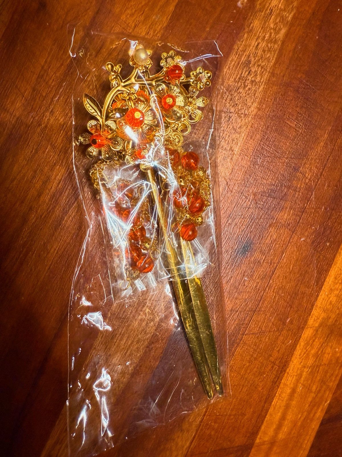 Other Golden Floral Hair Fork Size ONE SIZE - 1 Thumbnail