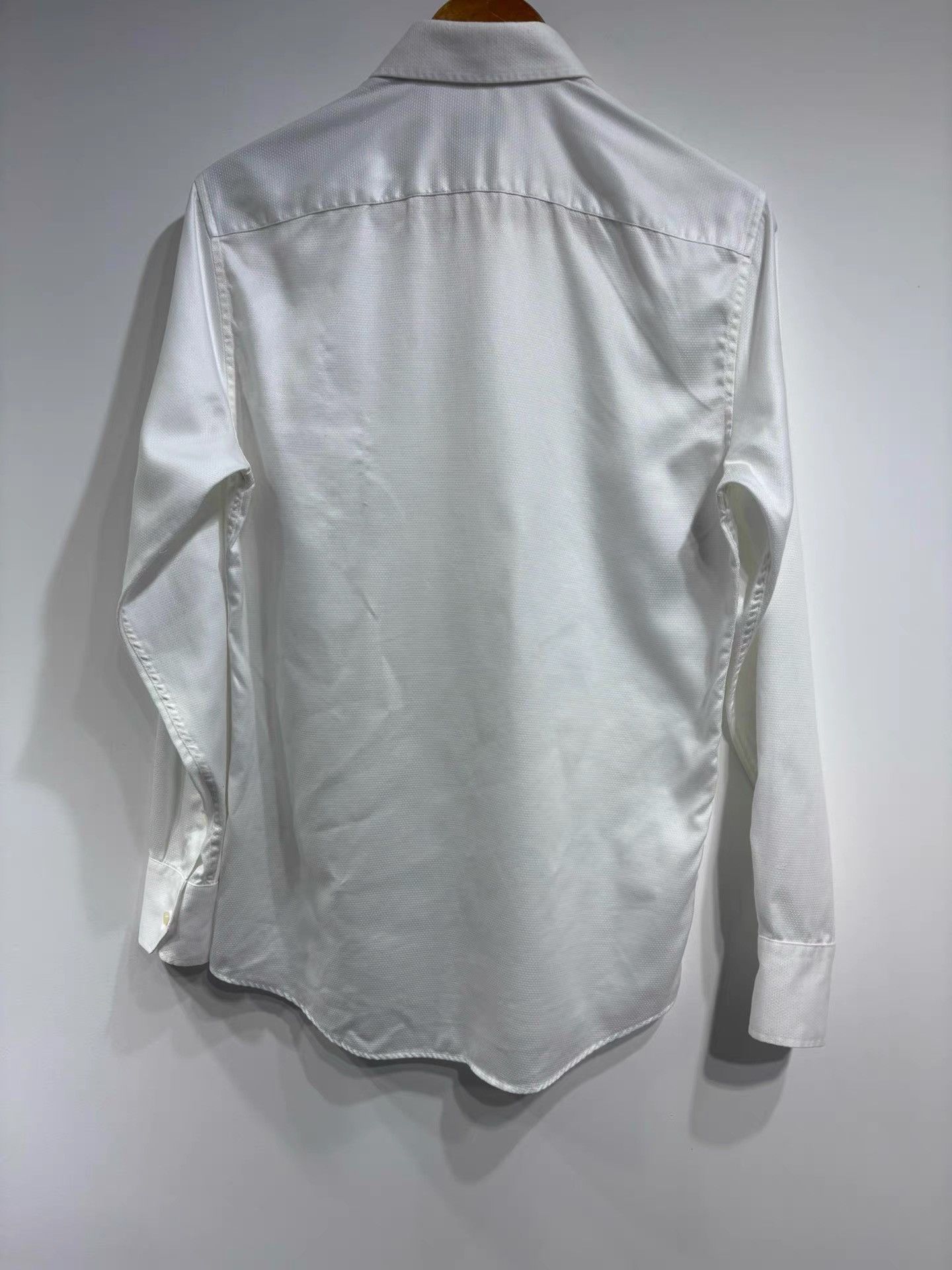 Ermenegildo Zegna Ermenegildo Zegna Men's White Long Sleeve Shirt K29 Size US M / EU 48-50 / 2 - 2 Thumbnail