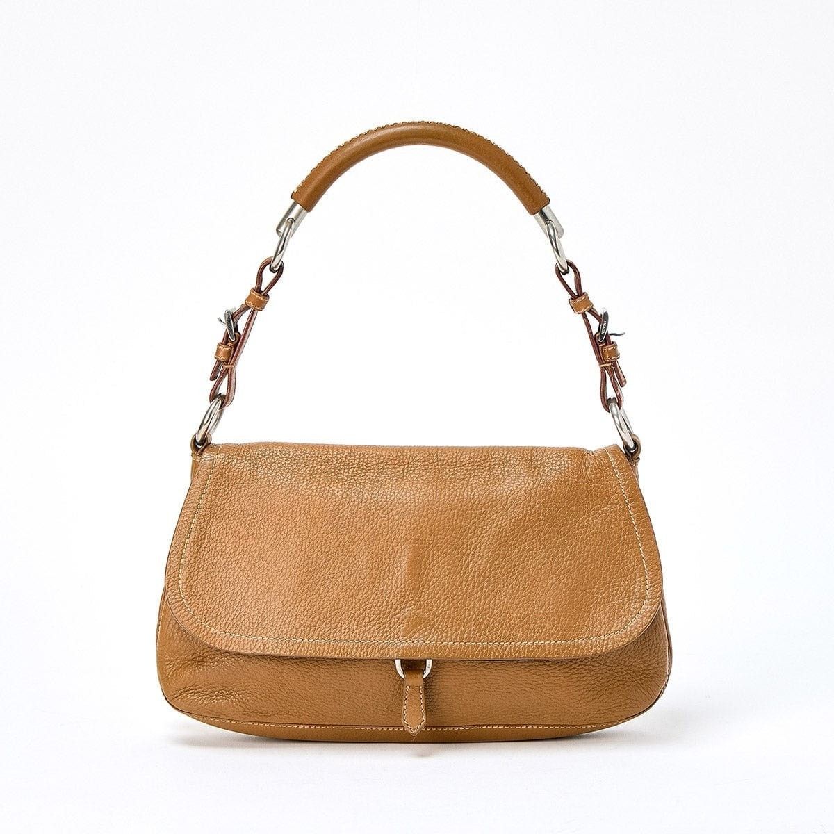 Prada Prada Leather Triangle Shoulder Bag Brown Size ONE SIZE - 1 Thumbnail