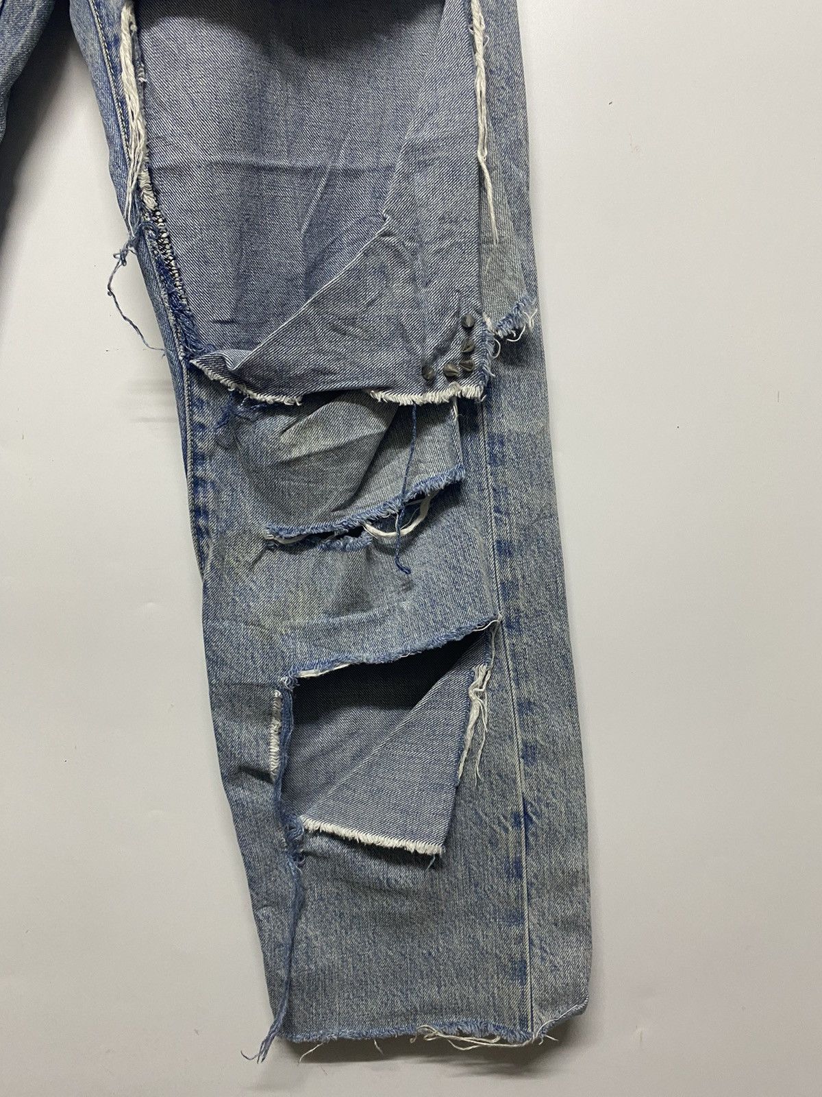 GU × If Six Was Nine GU Japan Distressed Goth Punk Denim Jeans Size US 30 / EU 46 - 9 Thumbnail