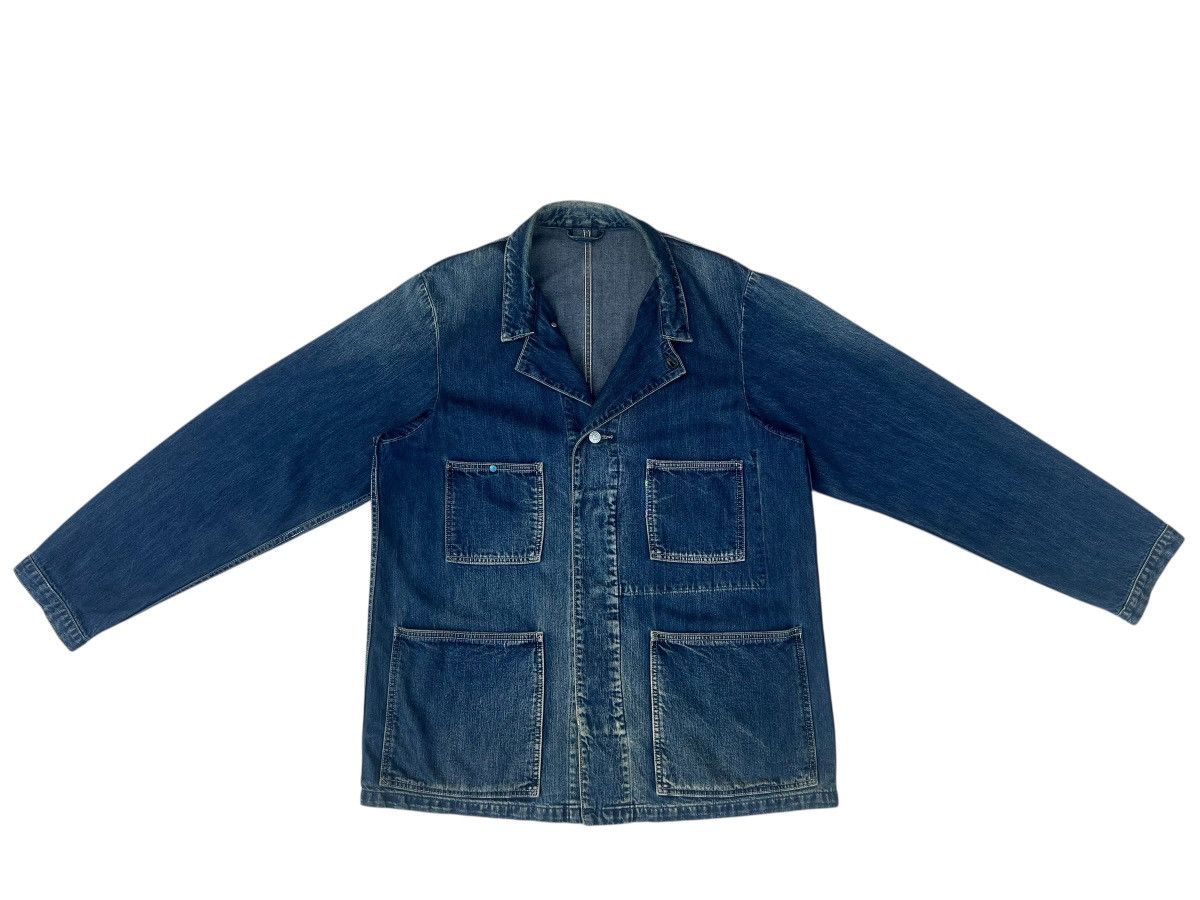 45rpm Archive 45rpm NMD Ocean Blue Patina Denim Chore Jacket Size US XL / EU 56 / 4 - 1 Thumbnail
