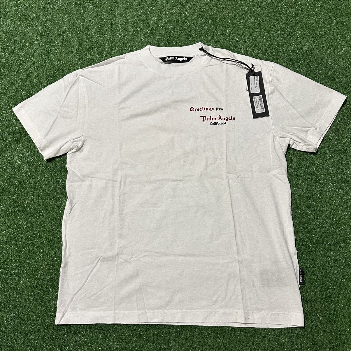 Palm Angels Palm Angels Back Coral Classic Tee White Red Size US XL / EU 56 / 4 - 4 Thumbnail