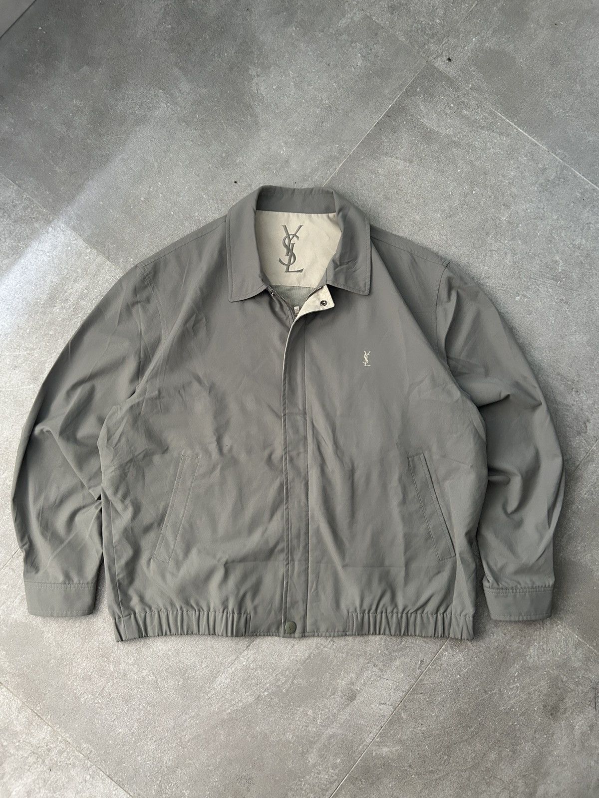 スーツ [vintage] YSL yves saint laurent jacket Vintage YSL Yves Saint Laurent Big Logo Casual Jacket - Etsy