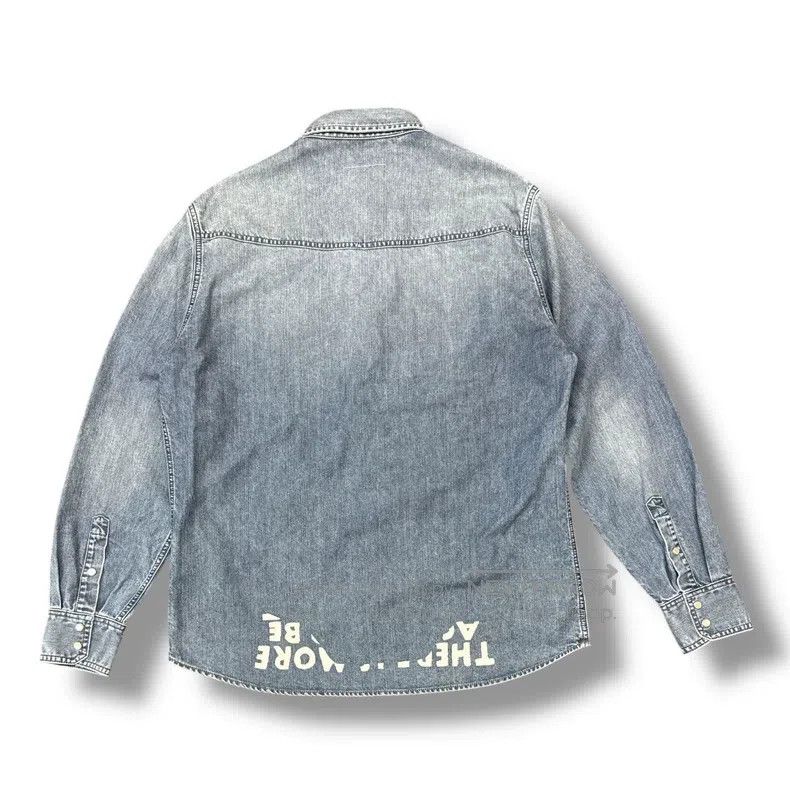 Maison Margiela Maison Margiela Printed washed denim long-sleeved shirt Size US M / EU 48-50 / 2 - 2 Thumbnail