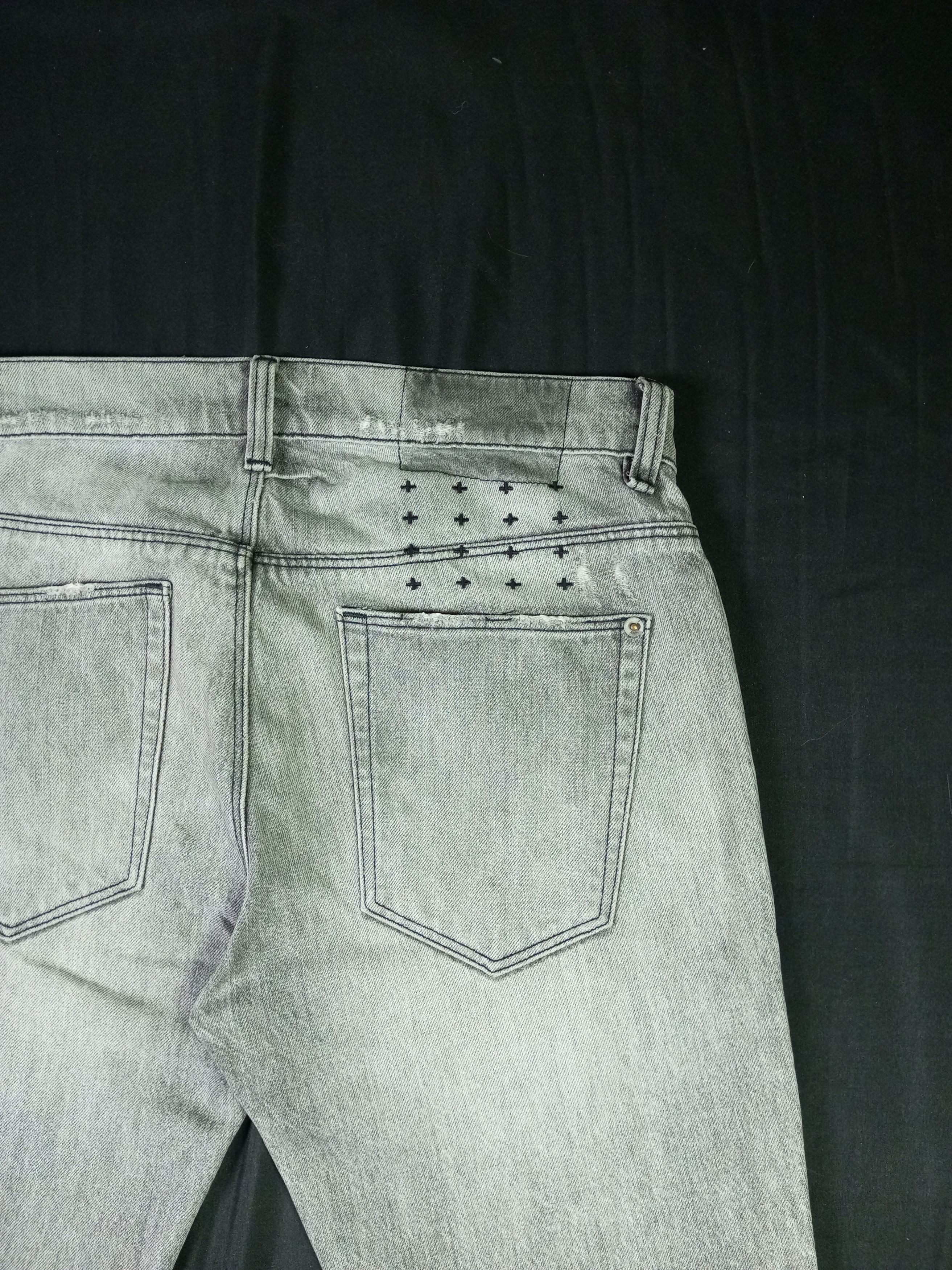 Ksubi Ksubi Grey Denim Distressed Jeans Size US 30 / EU 46 - 18 Thumbnail