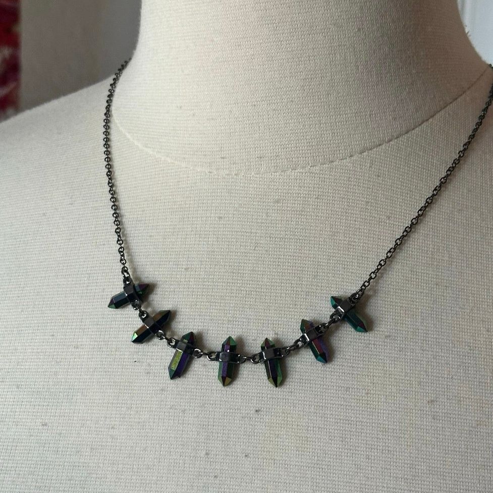 Other black stone pendant necklace, black chain Size ONE SIZE - 2 Thumbnail