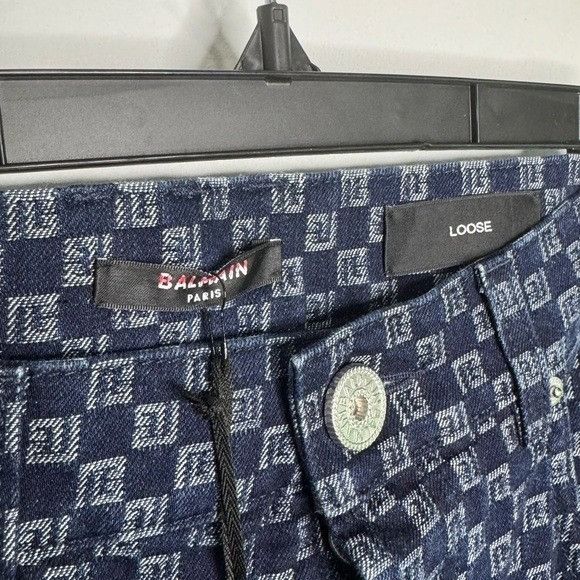 Balmain Balmain Monogram Jacquard Denim Jeans Blue Men’s Size 32 Size US 32 / EU 48 - 2 Thumbnail