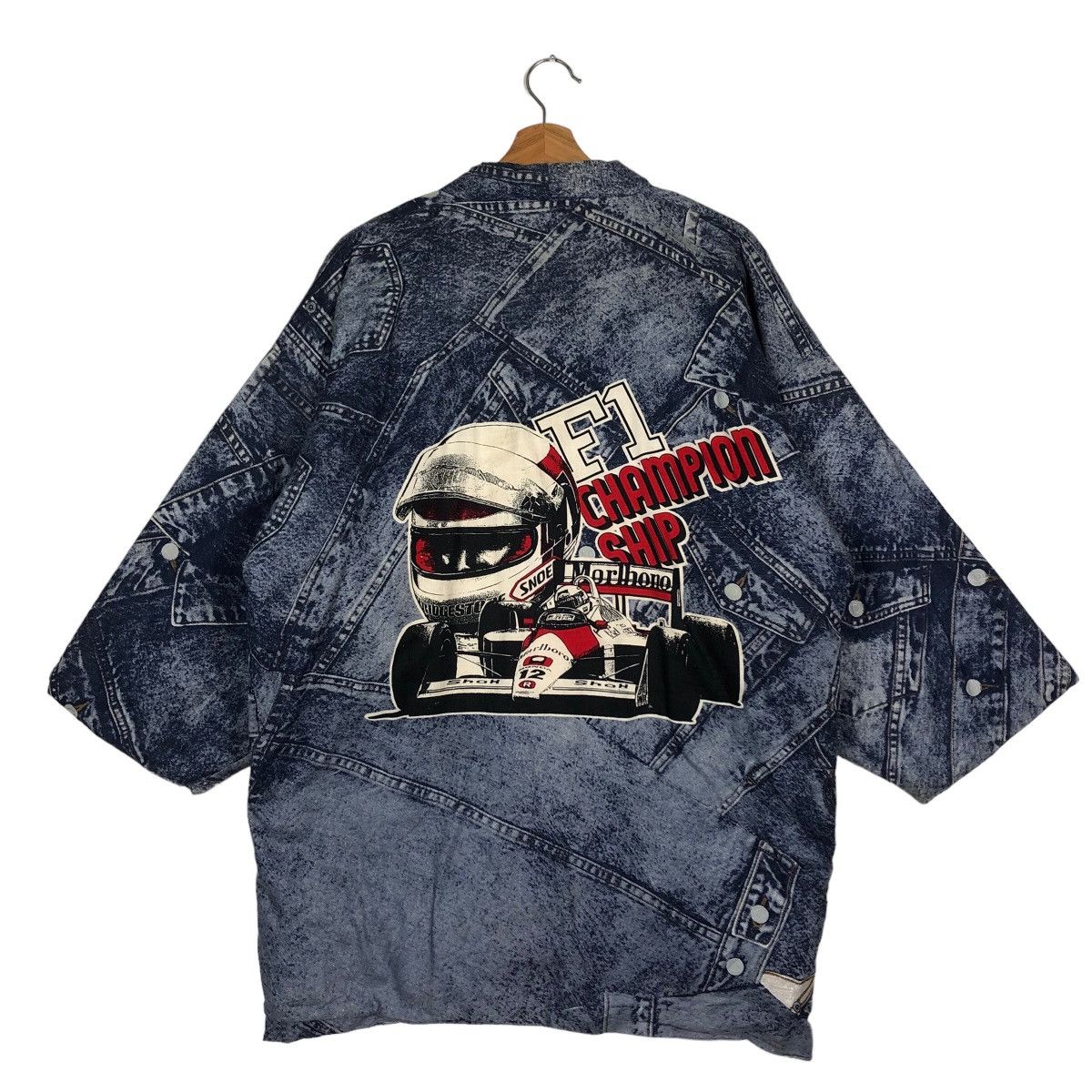Japanese Brand 🔥90’s Vintage Traditional Japanese Kimono F1 Championship Size US M / EU 48-50 / 2 - 1 Thumbnail
