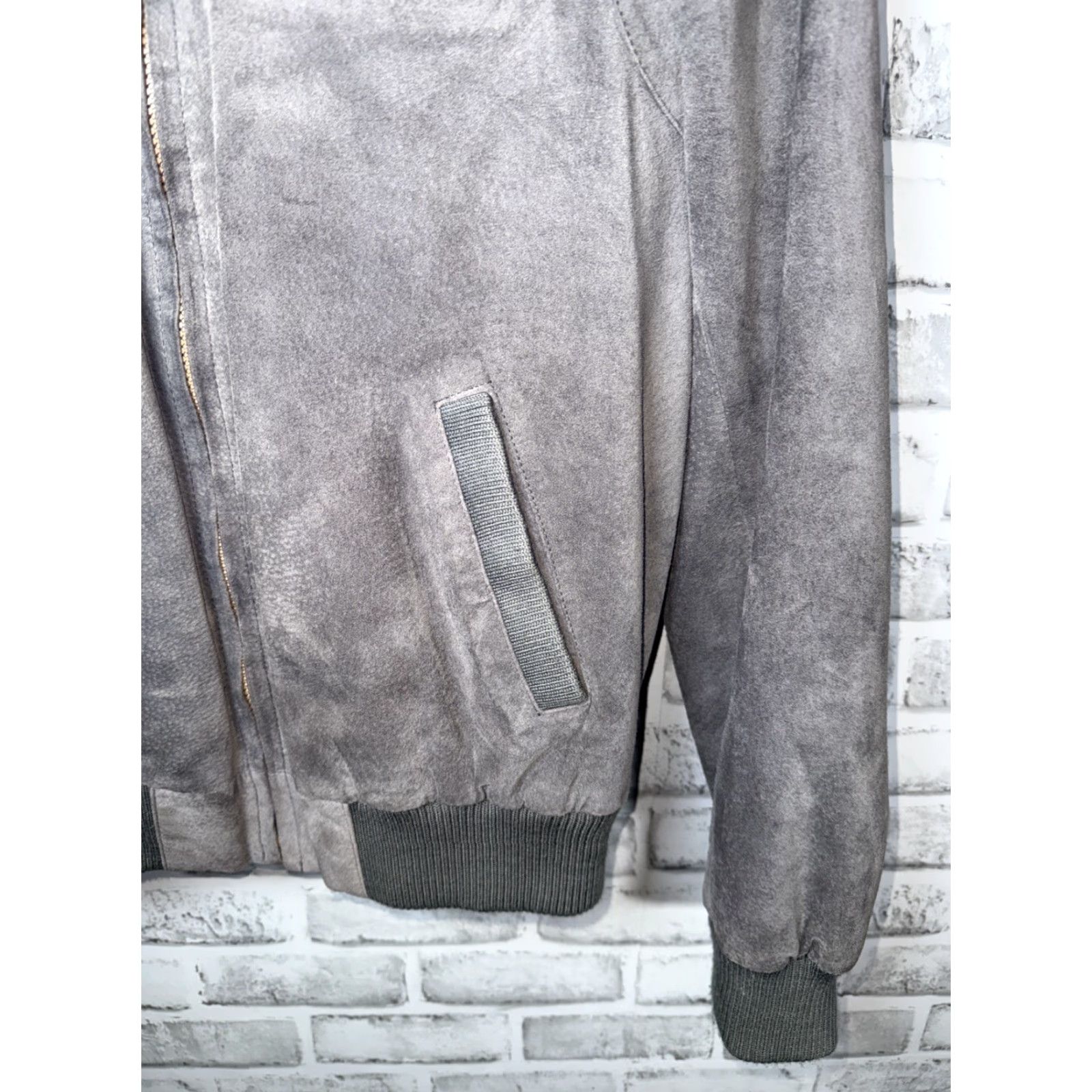 Vintage VTG Golden State Gray Leather Bomber Jacket Mens 42 Regular Size US XS / EU 42 / 0 - 4 Thumbnail