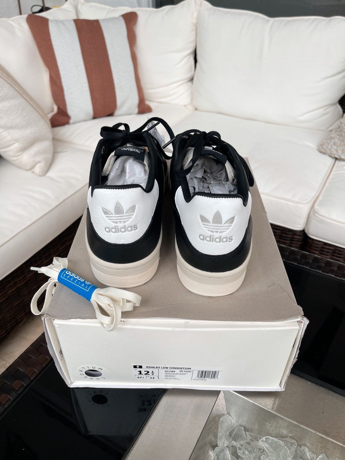 Adidas Adidas Rivalry Low Consortium Black Silver Mettalic Size US 12.5 / EU 45-46 - 5 Thumbnail