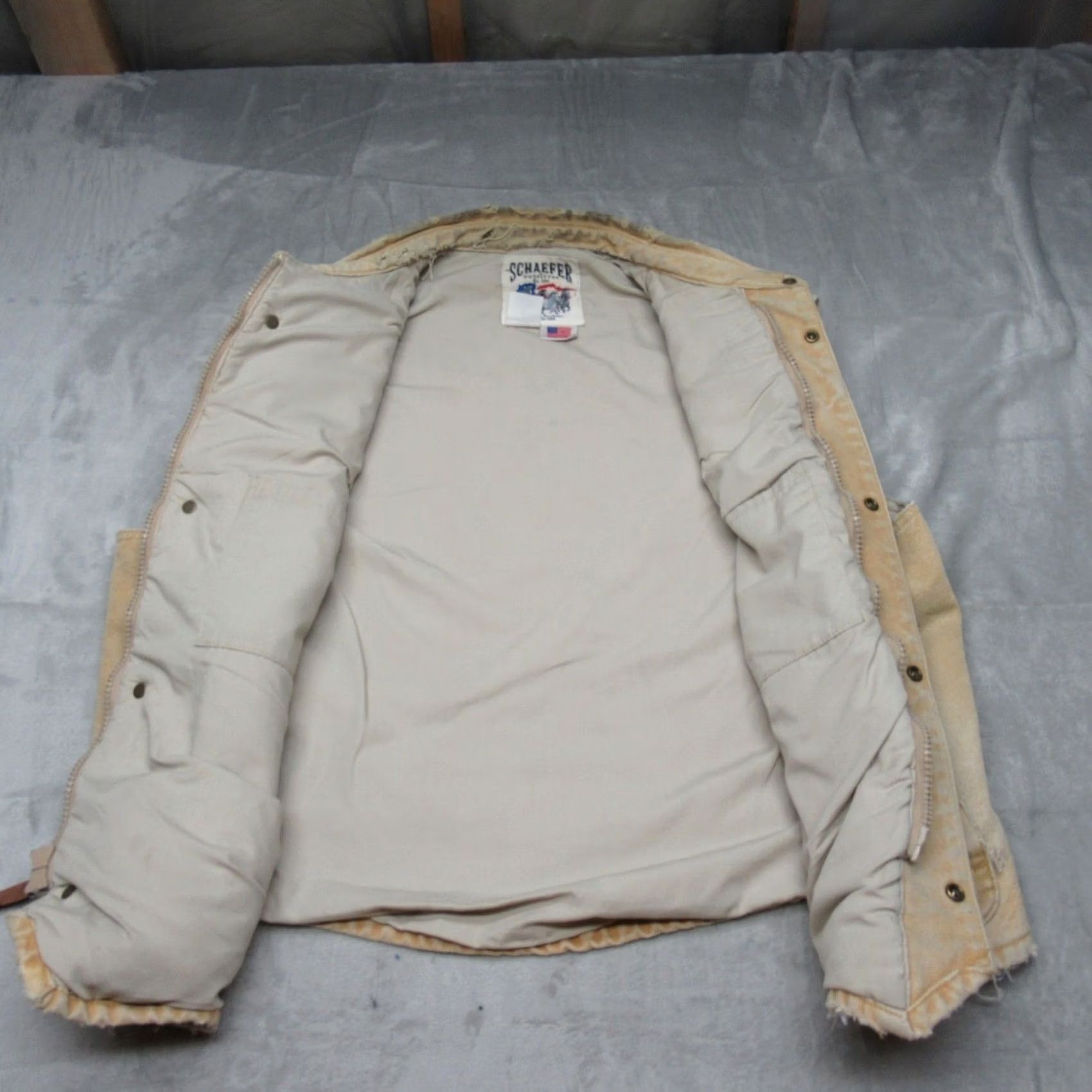 Vintage VINTAGE Schaefer Outfitter Vest Men Large Yellow Canvas Western Rugged USA Made VTG READ Size US L / EU 52-54 / 3 - 7 Thumbnail