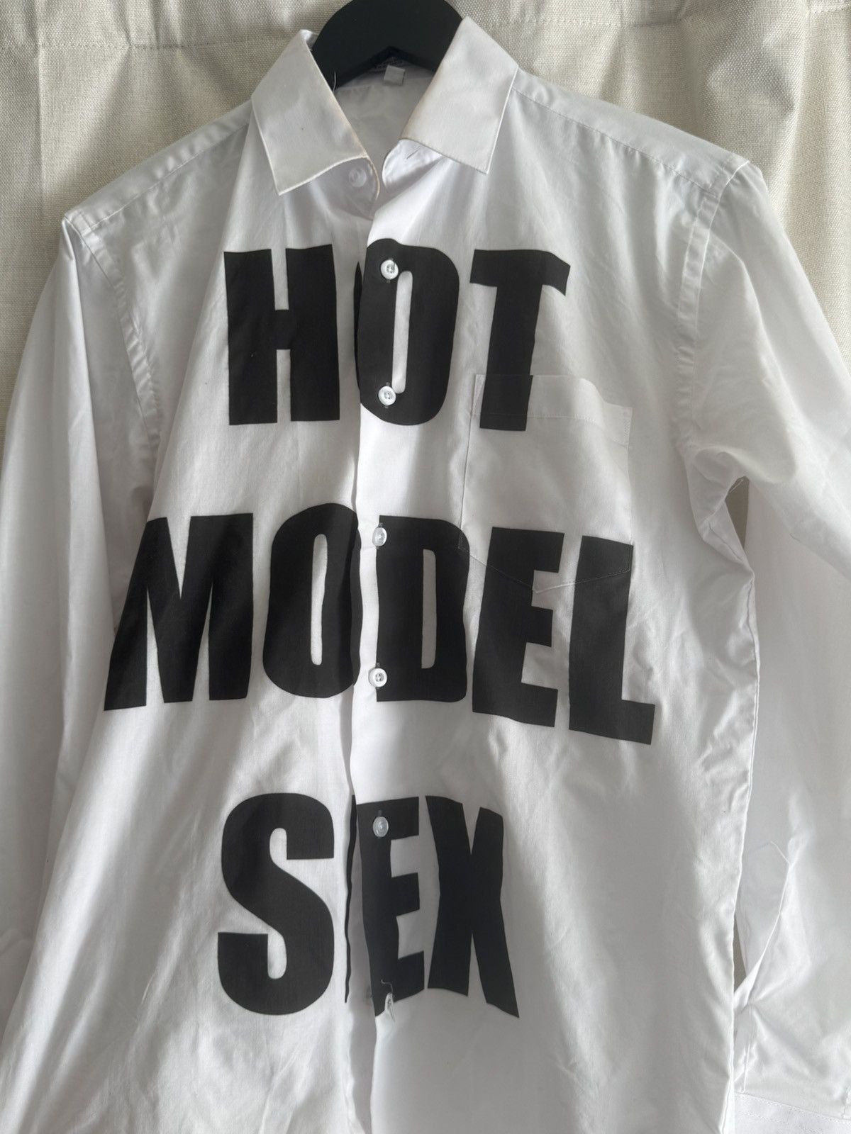 Hot Model Sex White Button Up Rare Sold Out Shirt Size Small