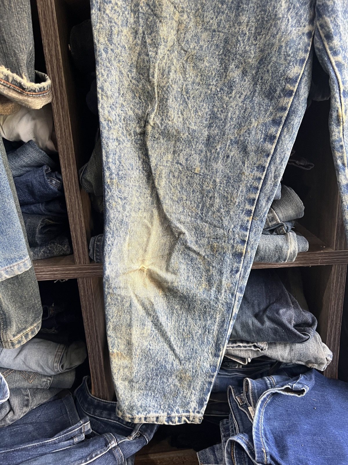 Japanese Brand 🔥Japanese Brand Acid Wash Distressed Denim Size US 27 - 8 Thumbnail