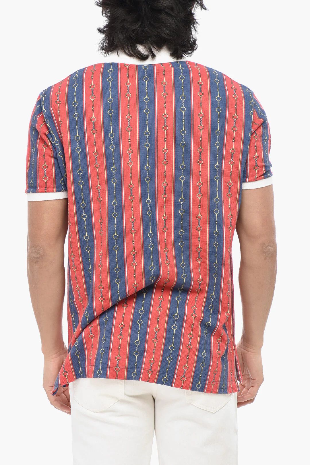 Gucci og1mm0426 Two-Button Polo Shirt in Red Size US M / EU 48-50 / 2 - 2 Thumbnail
