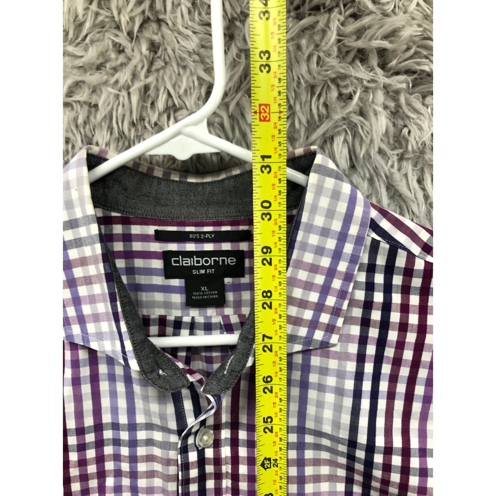 Liz Claiborne Claiborne Shirt XL Mens Multicolor Long Sleeve Spread Collar Shirt Size US XL / EU 56 / 4 - 5 Thumbnail