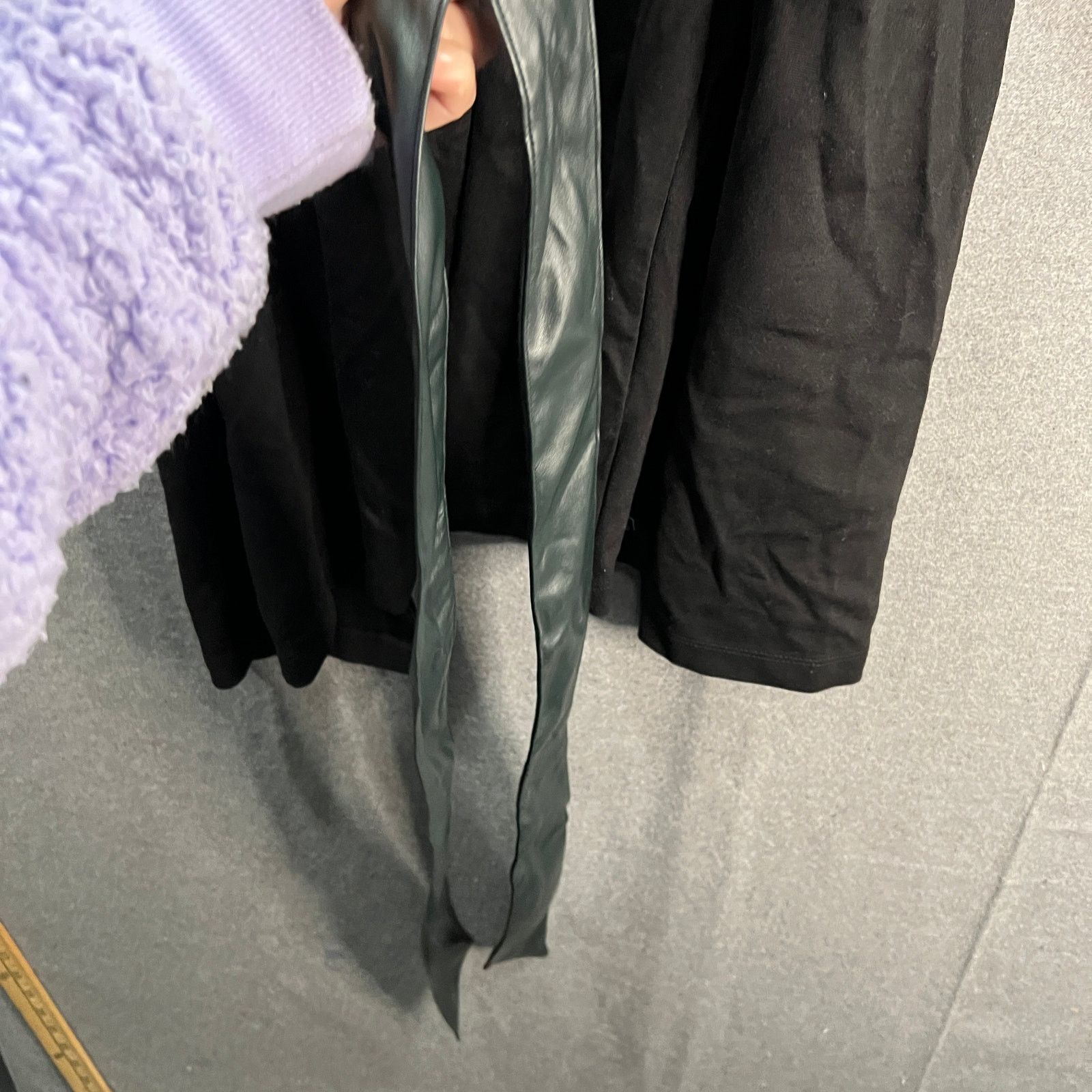 Other Attitudes by Renee Techno Crepe Blazer w/ Faux Leather Size XXL / US 16-18 / IT 52-54 - 13 Thumbnail