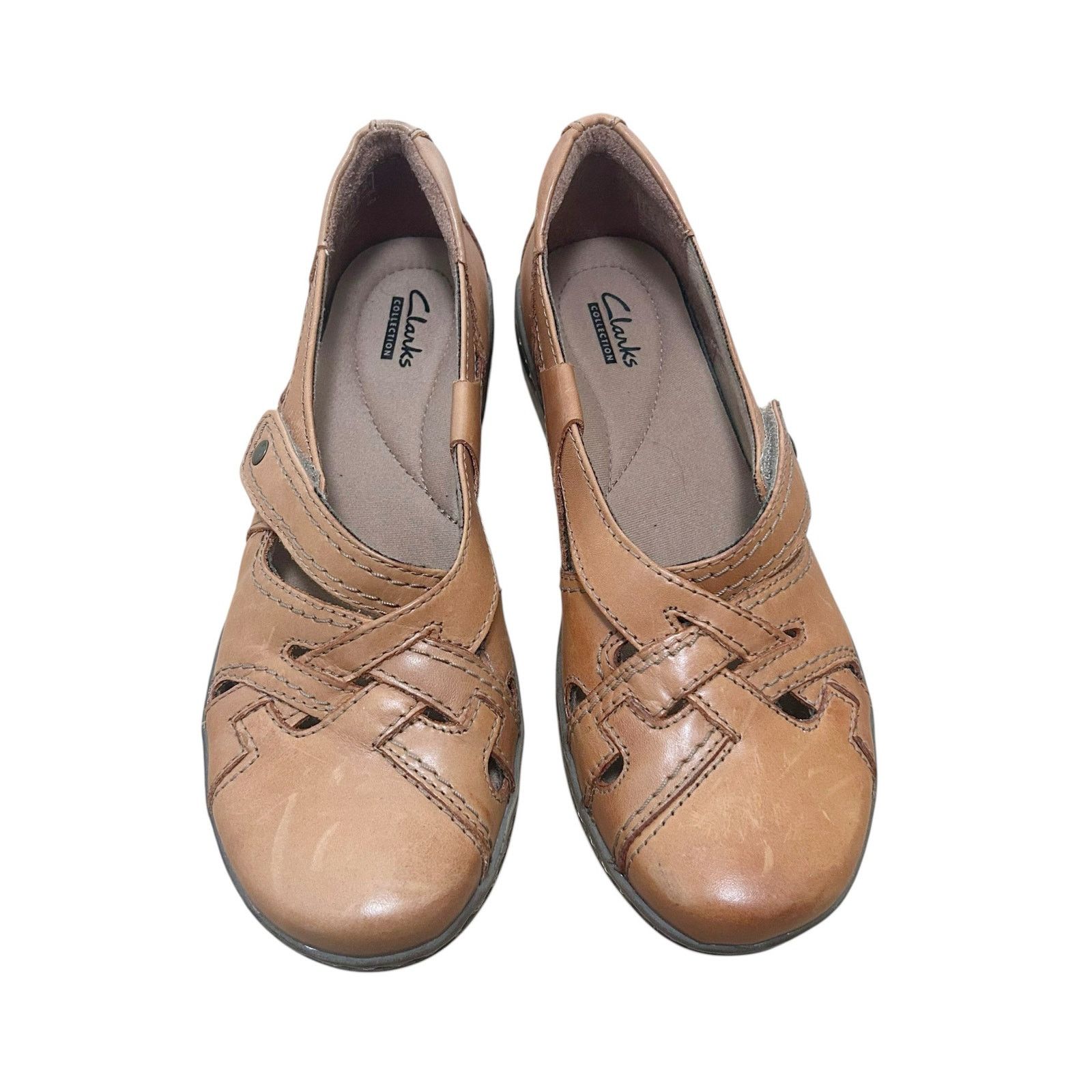 Clarks Clarks Brown Leather Evianna Peal Shoes Sz 7.5 Size US 7.5 / IT 37.5 - 7 Thumbnail