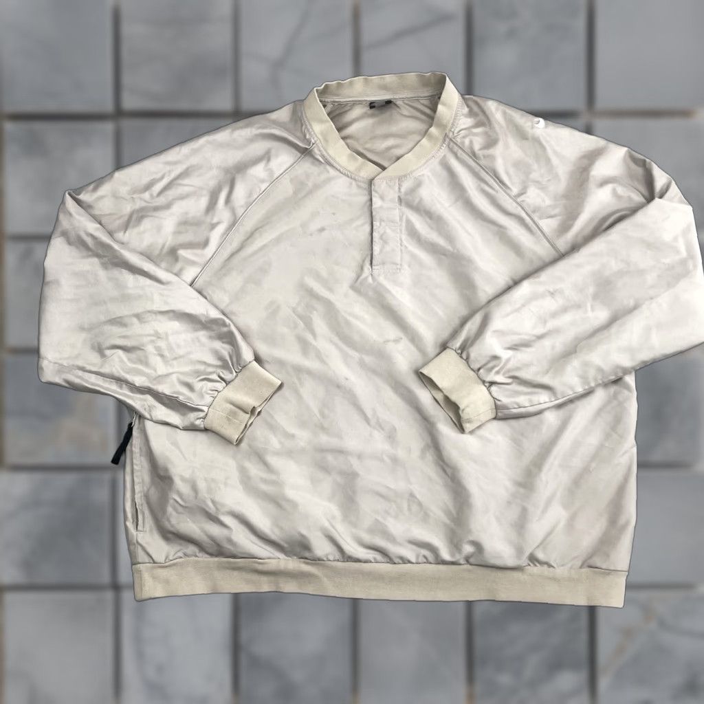 Nike VINTAGE Nike Golf Jacket Mens 2XL Brown Beige 1/4 Button Pullover Windbreaker Short All Seasons Logo Nike Mens Size US XXL / EU 58 / 5 - 1 Thumbnail