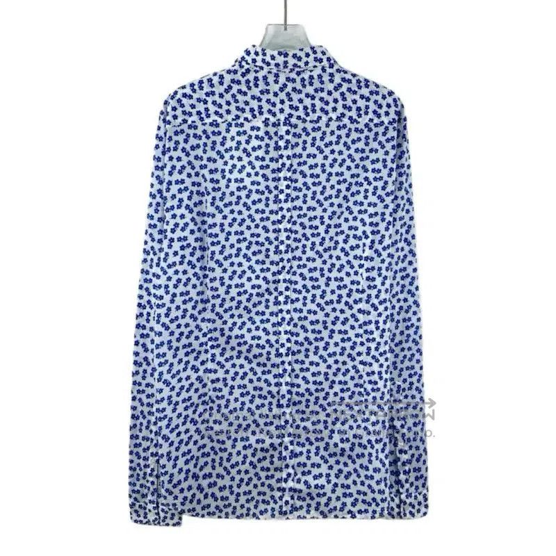 5351 POUR LES FEMMES Burberry Blue Cotton Floral Women's Shirt. Size XXS / US 00 / IT 34 - 2 Thumbnail