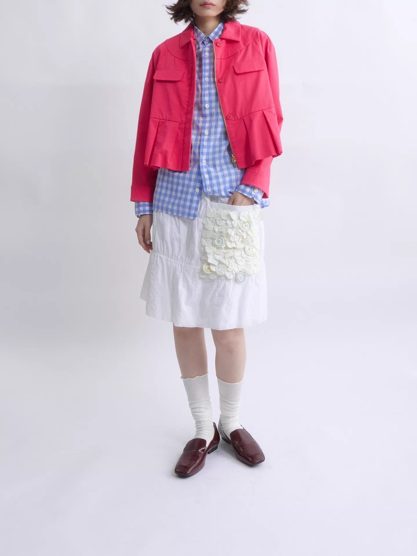 Miu Miu MIU MIU Women's Hot Pink Balloon Short Jacket Size XS / US 0-2 / IT 36-38 - 1 Thumbnail