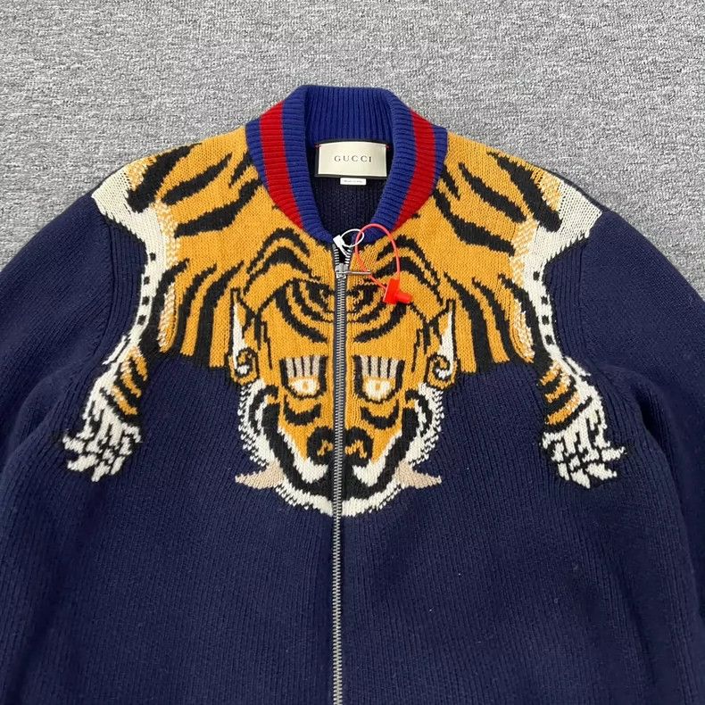 Gucci Gucci Tiger Knitted Baseball Jacket 2504-Nextarrow Size US S / EU 44-46 / 1 - 5 Thumbnail
