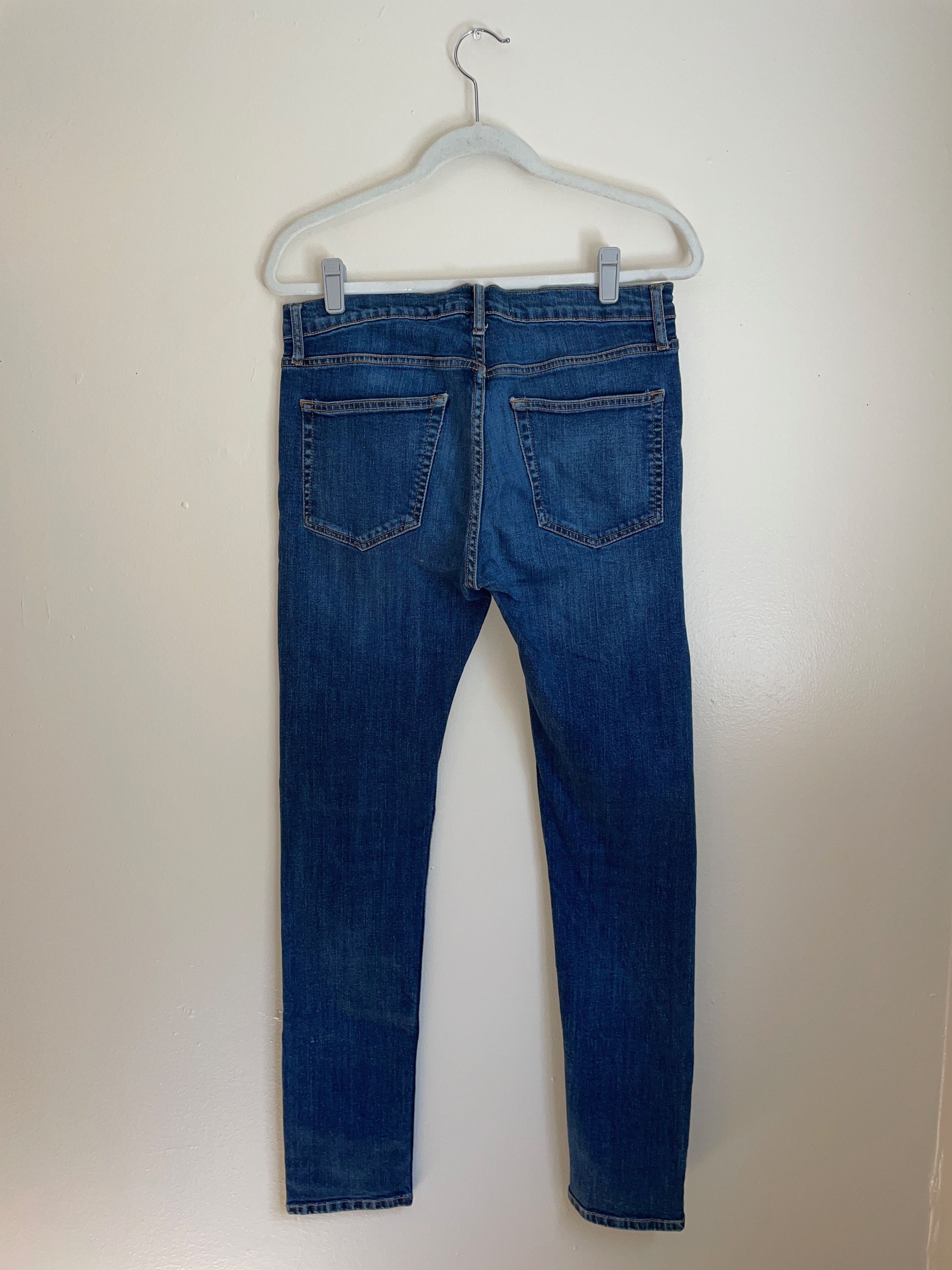 Topman Topman Stretch Skinny Blue Denim Jeans 32x32 Size US 32 / EU 48 - 6 Thumbnail