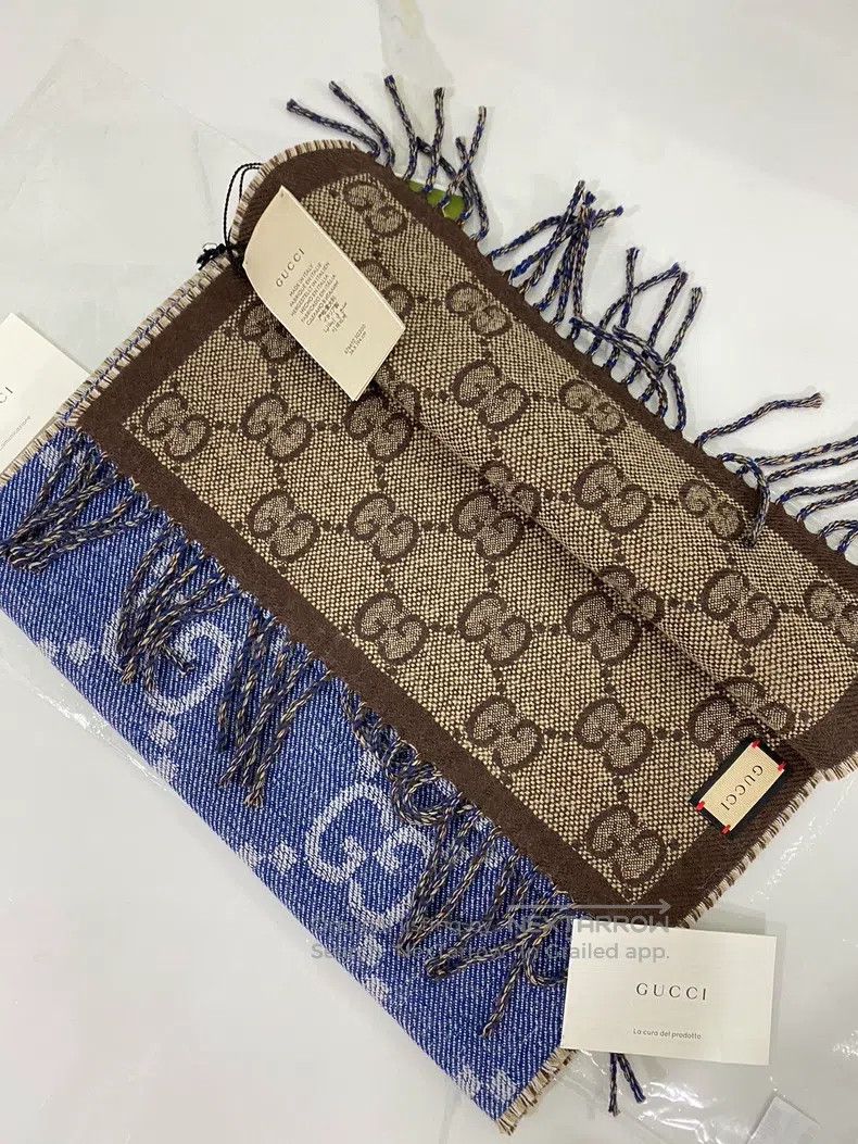 Gucci Gucci Scarf denim blue Size ONE SIZE - 6 Thumbnail