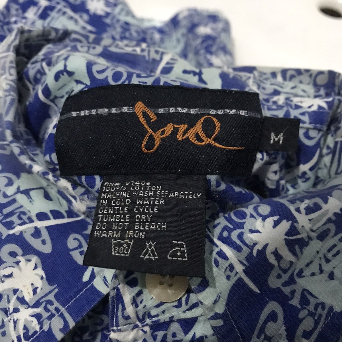 Triple 5 Soul × Vintage Vtg Triple 5 Five Soul Brooklyn NYC Navy S/S Button up hawai Size US M / EU 48-50 / 2 - 14 Thumbnail