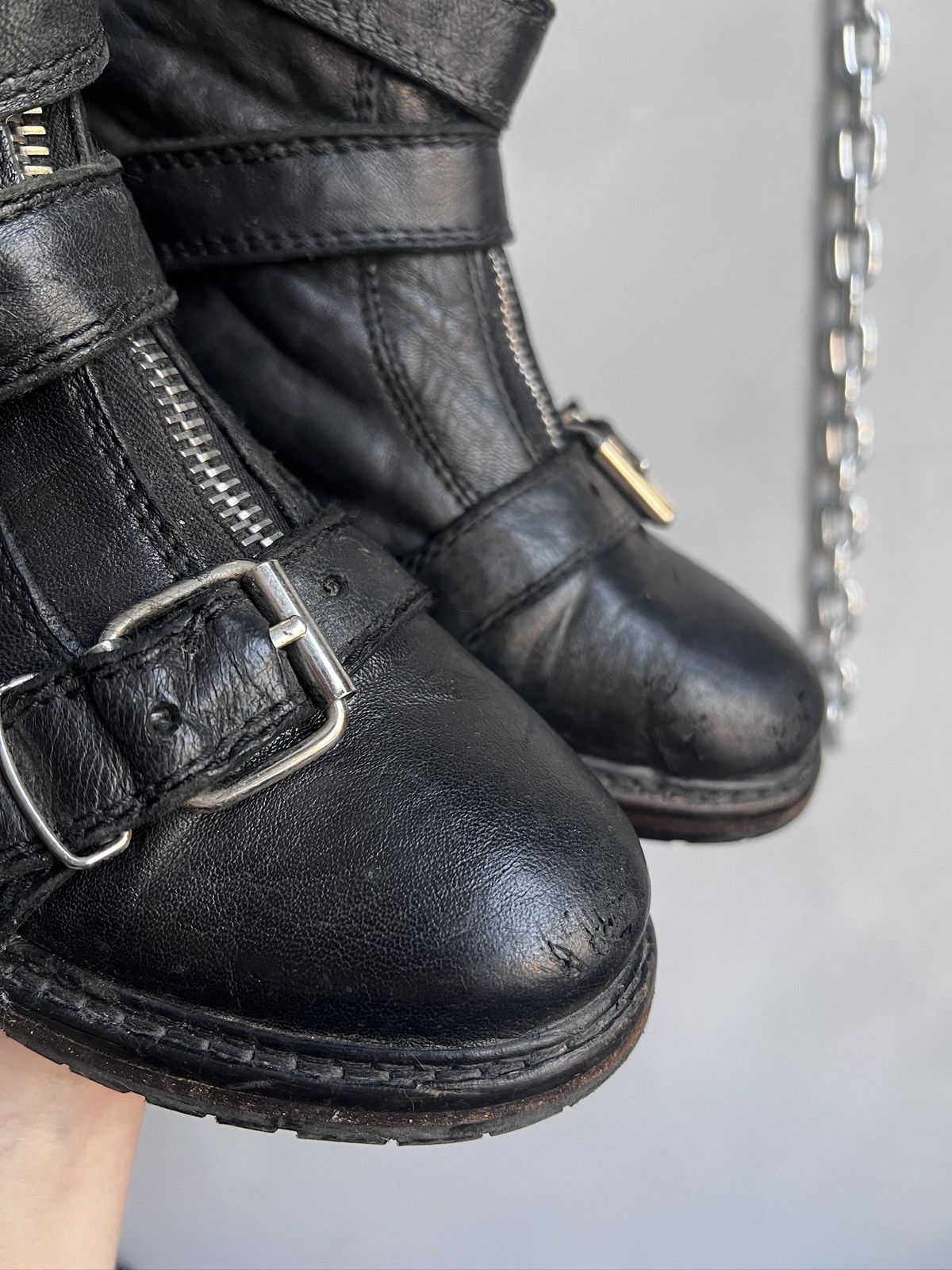 Allsaints Avant garde leather straps All Saints boots hype y2k Size US 8 / IT 38 - 5 Thumbnail